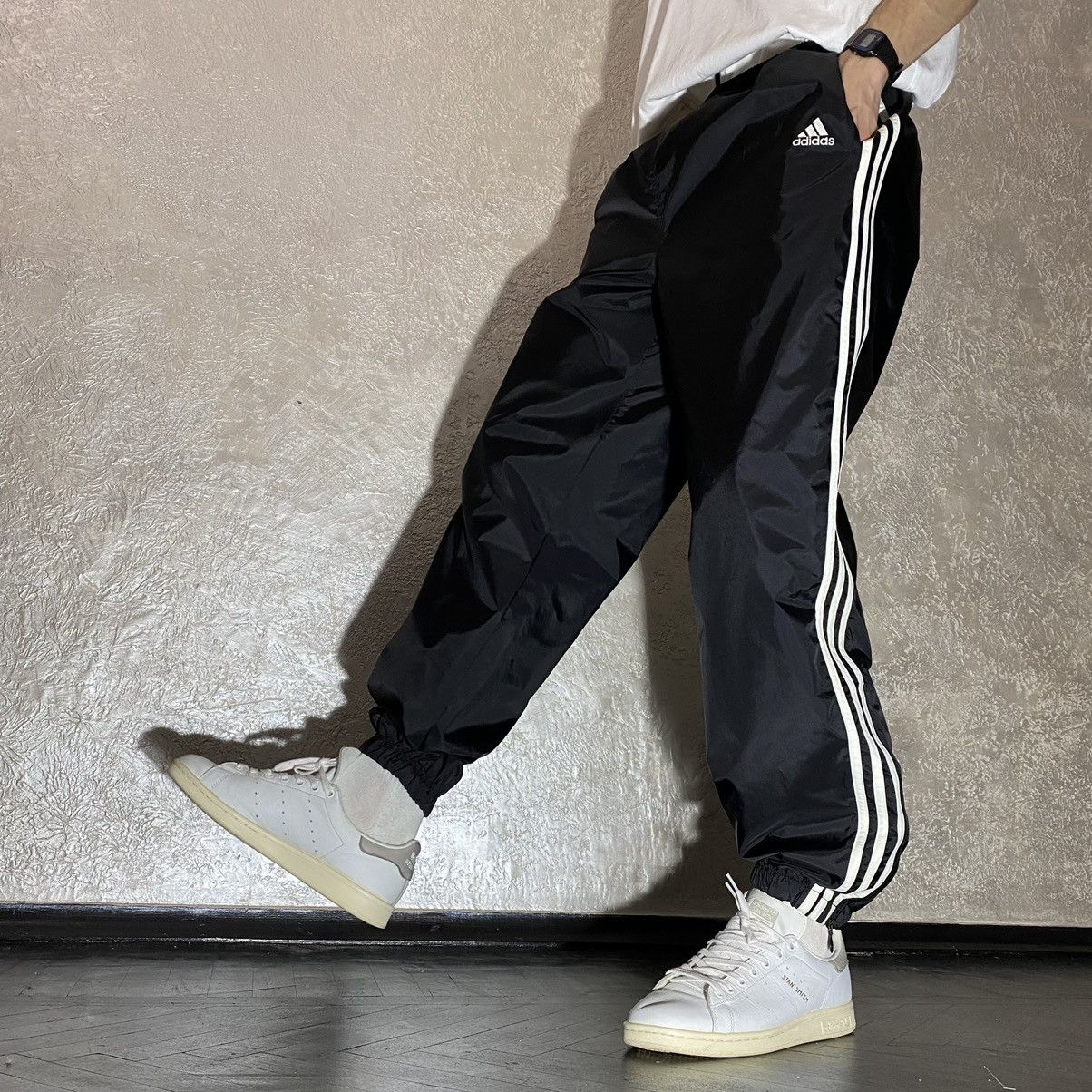 Vintage 90s Adidas Originals Track Pants - Mens XL Black