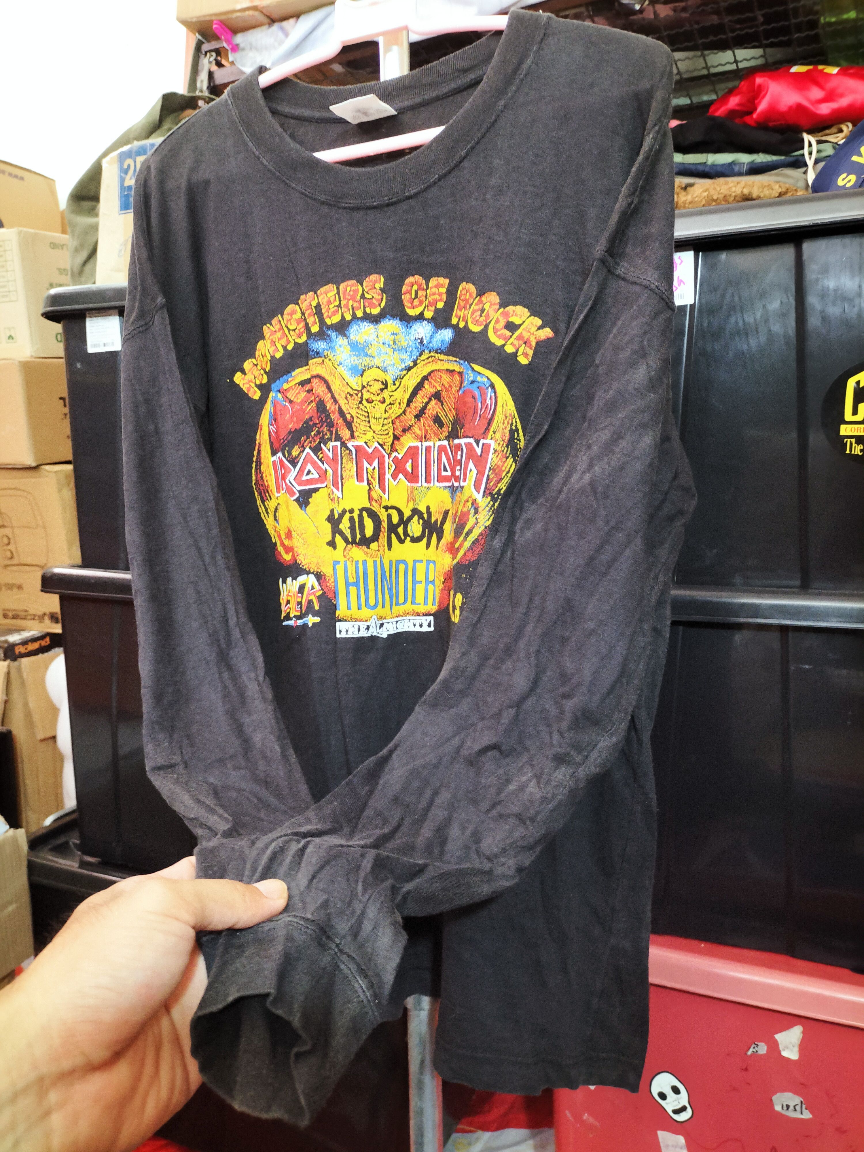 Band Tees Vintage 80s Monsters Of Rock Iron Maiden Slayer Wasp Size US L / EU 52-54 / 3 - 4 Thumbnail
