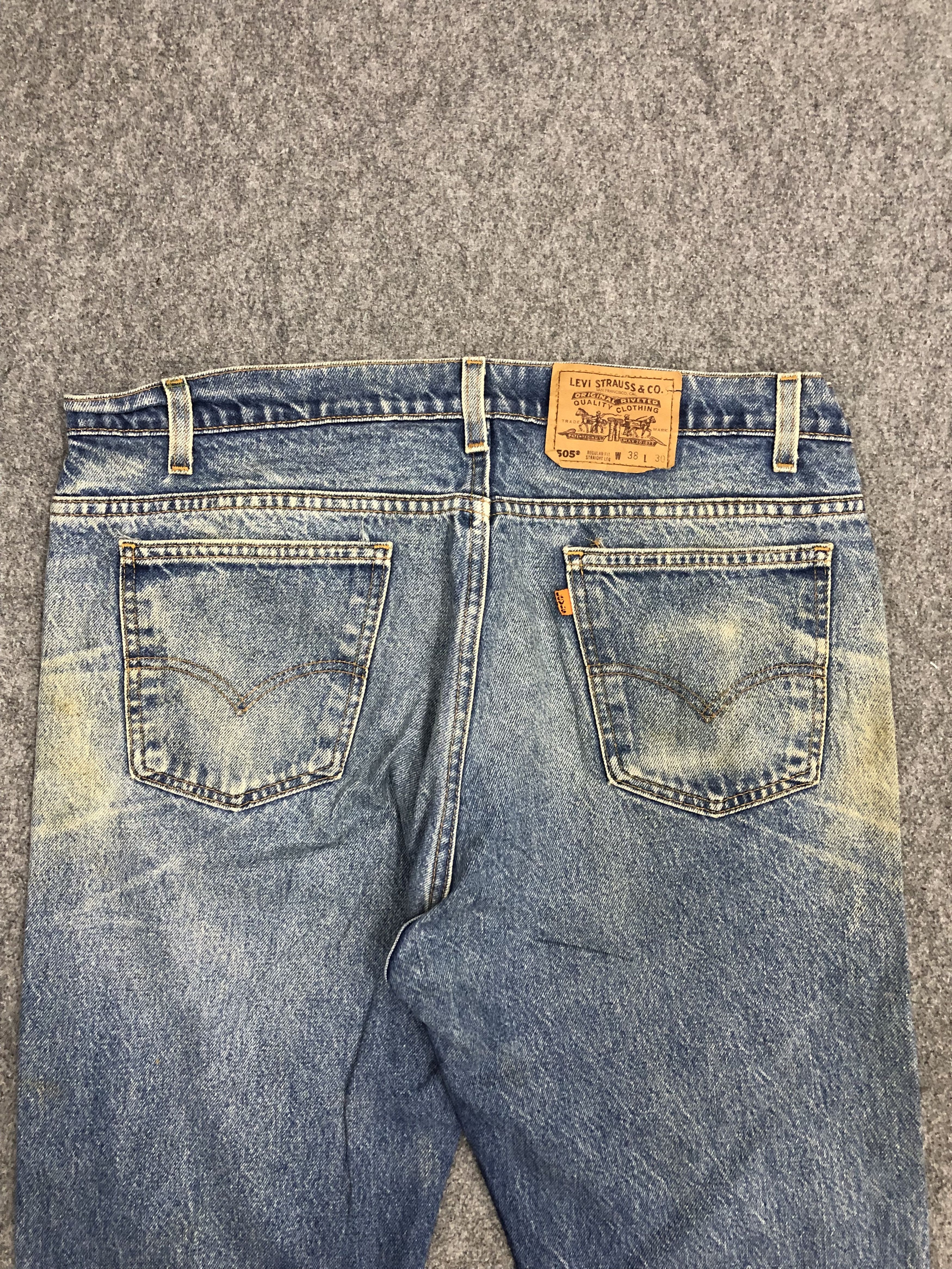 Levi's Vintage Levis 505 Orange Tab Denim DP1246 Size US 38 / EU 54 - 4 Thumbnail