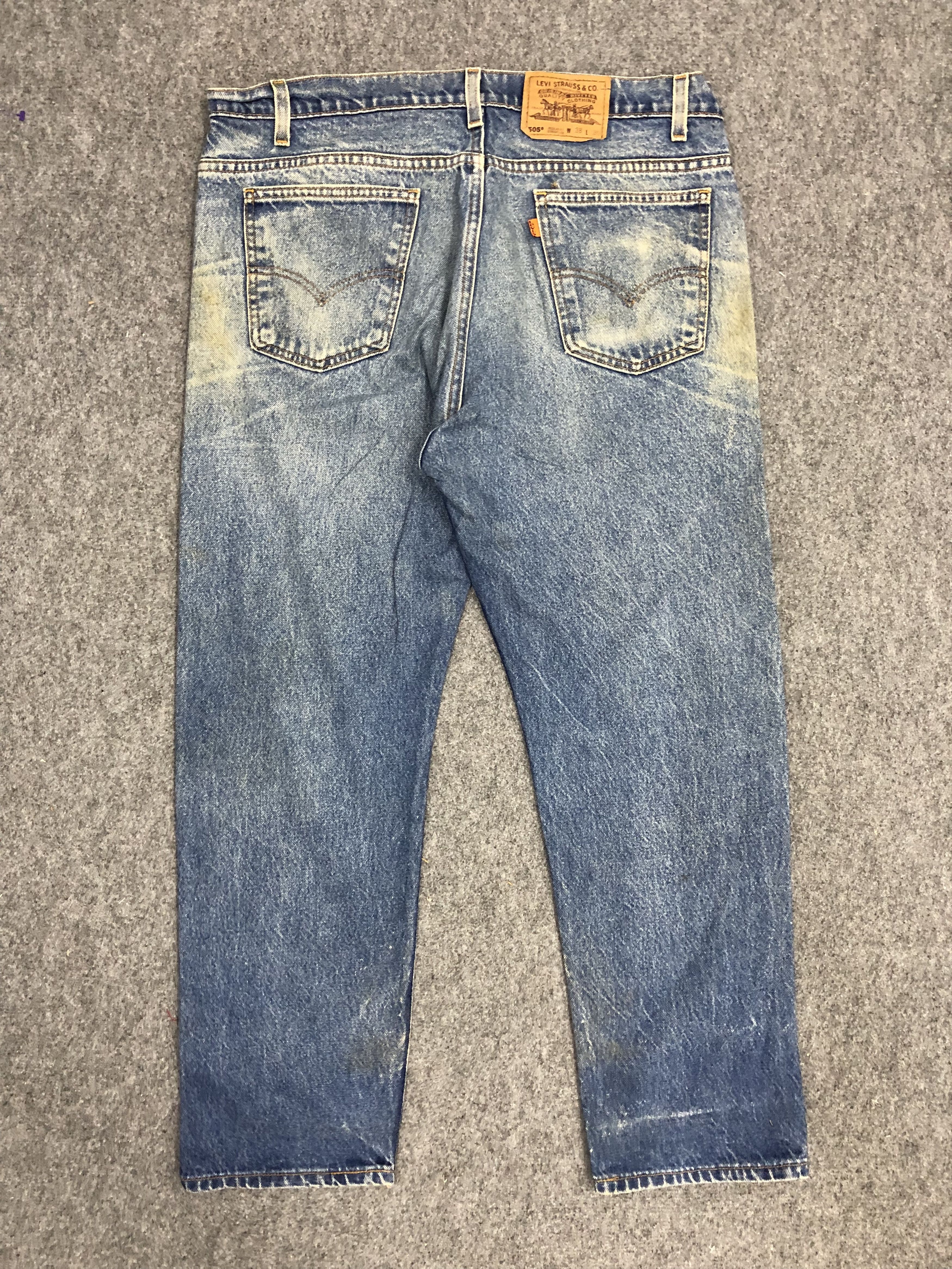 Levi's Vintage Levis 505 Orange Tab Denim DP1246 Size US 38 / EU 54 - 3 Thumbnail