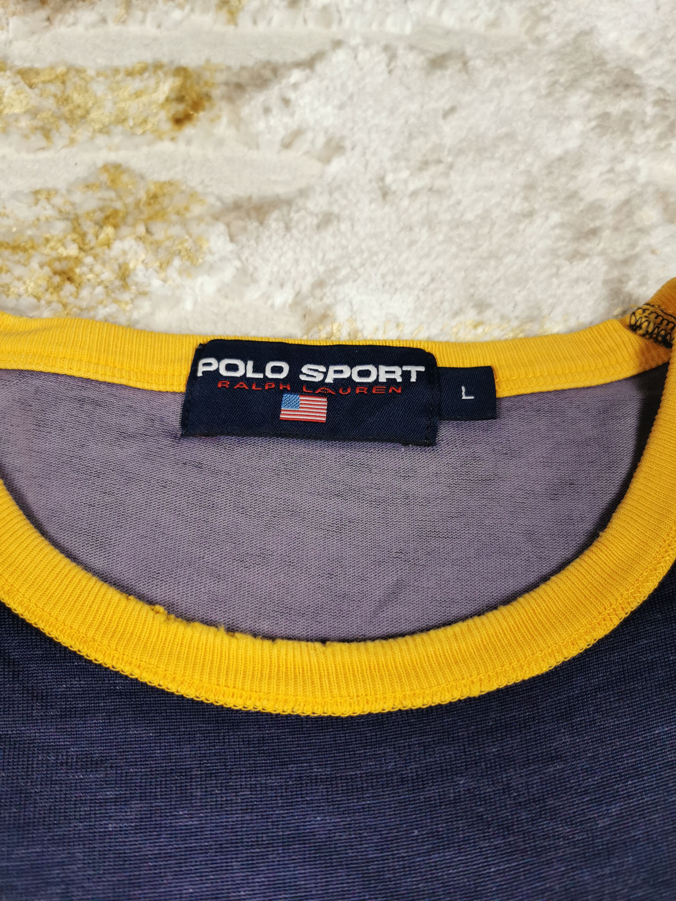 Polo Ralph Lauren Vintage Polo Sport Ralph Lauren P Wings T shirt Faded Size US L / EU 52-54 / 3 - 4 Thumbnail
