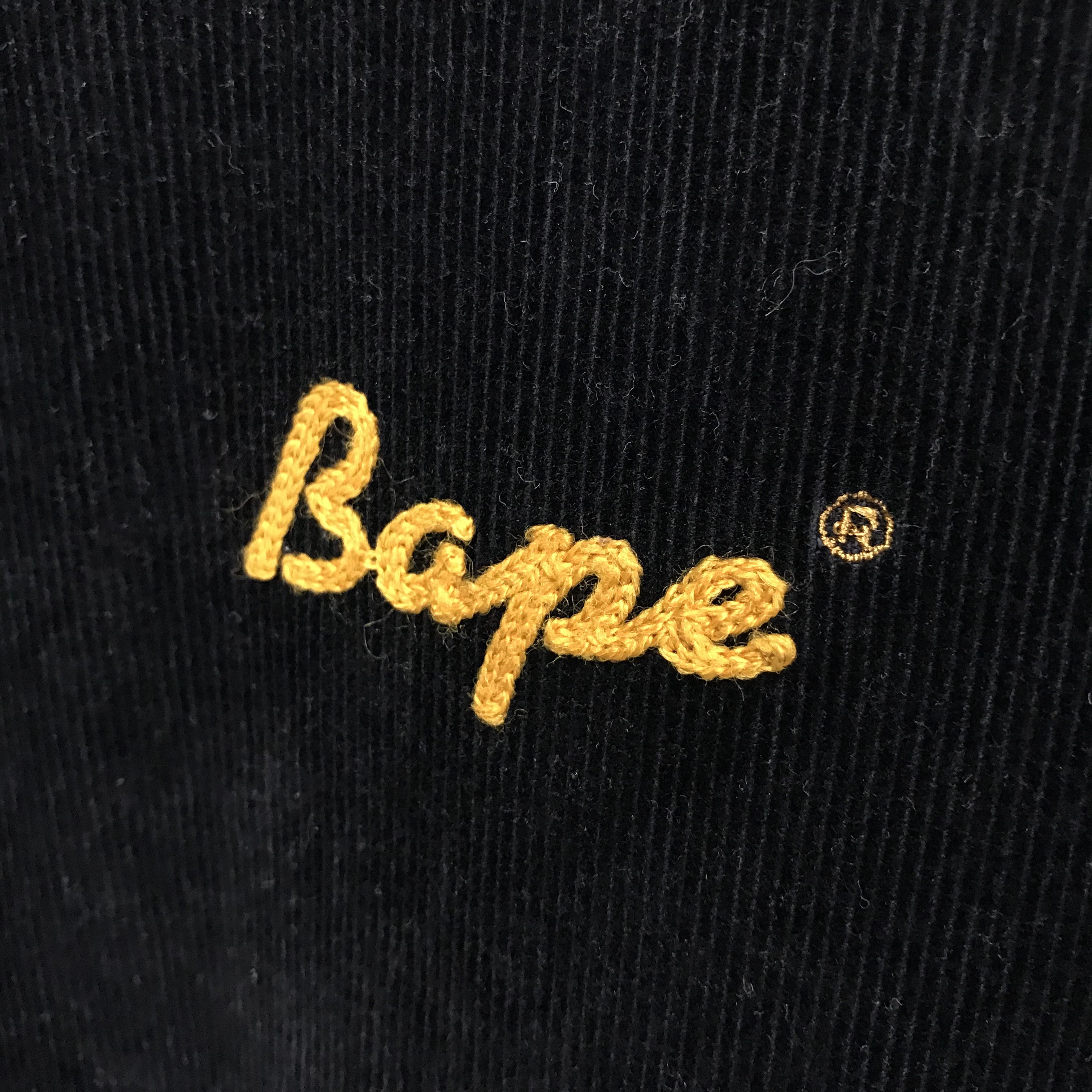 Bape [XL] A BATHING APE BAPE CORDUROY BOMBER JACKET BLACK Size US XL / EU 56 / 4 - 5 Thumbnail