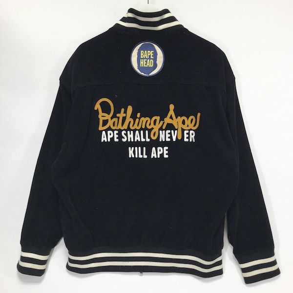 [XL] A BATHING APE BAPE CORDUROY BOMBER JACKET BLACK