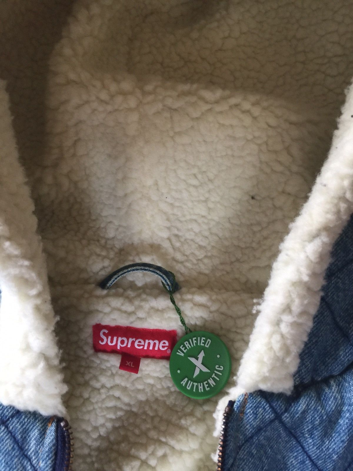 Supreme Supreme Quilted Denim Blue Pilot Jacket Furry Size US XL / EU 56 / 4 - 2 Thumbnail