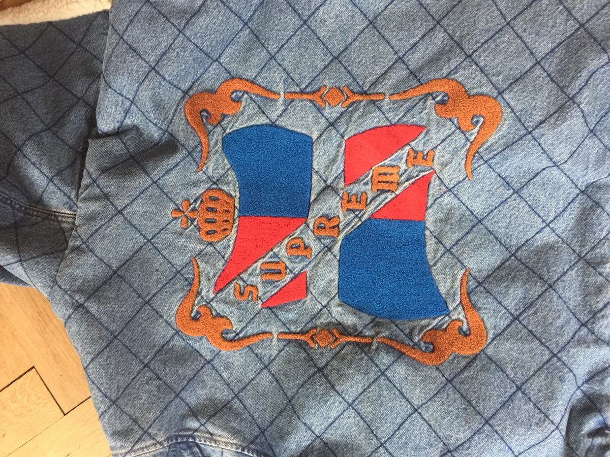 Supreme Supreme Quilted Denim Blue Pilot Jacket Furry Size US XL / EU 56 / 4 - 3 Thumbnail