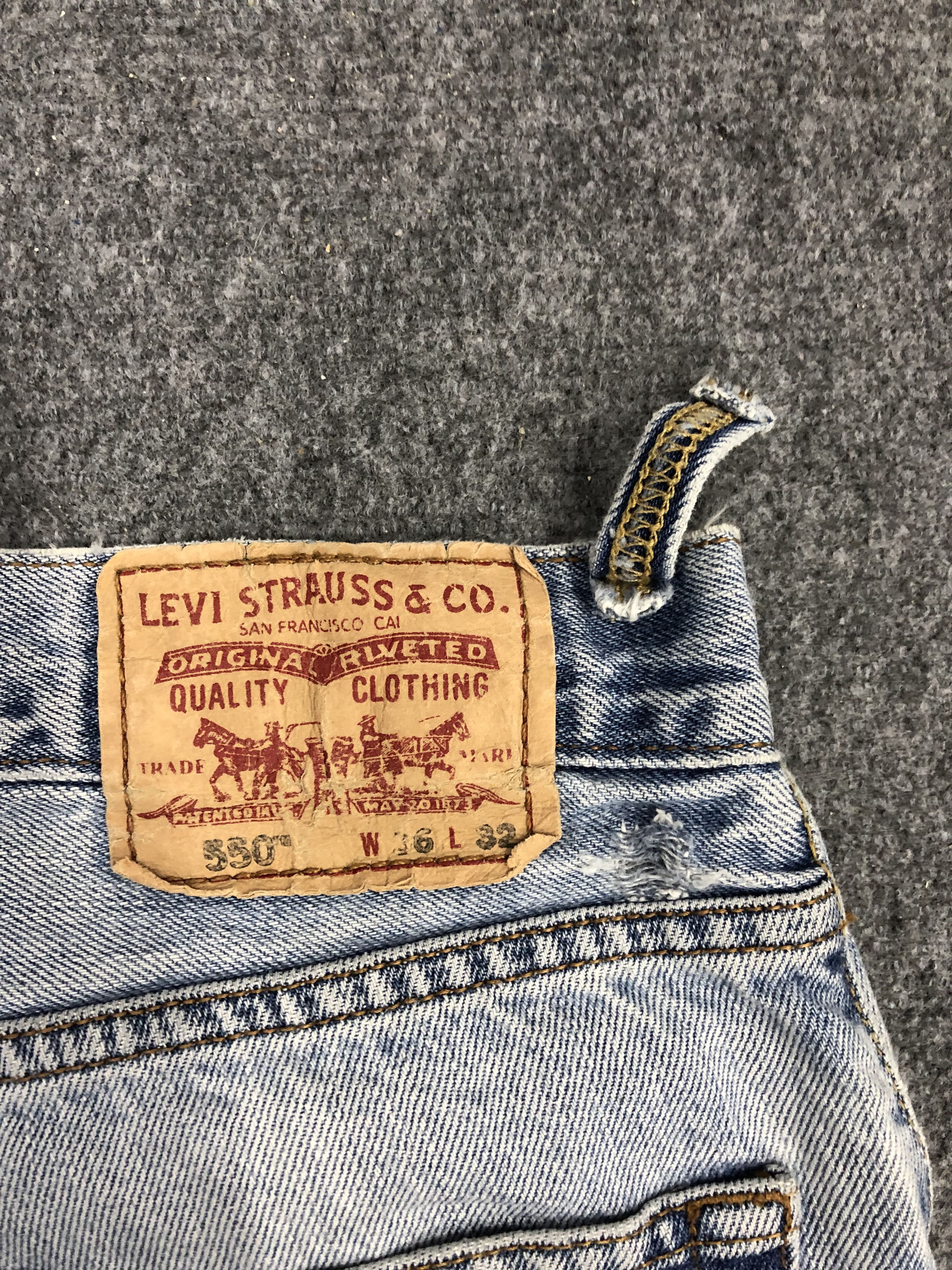 Levi's Vintage Levis 550 Light Blue Jeans DP1267 Size US 36 / EU 52 - 5 Thumbnail