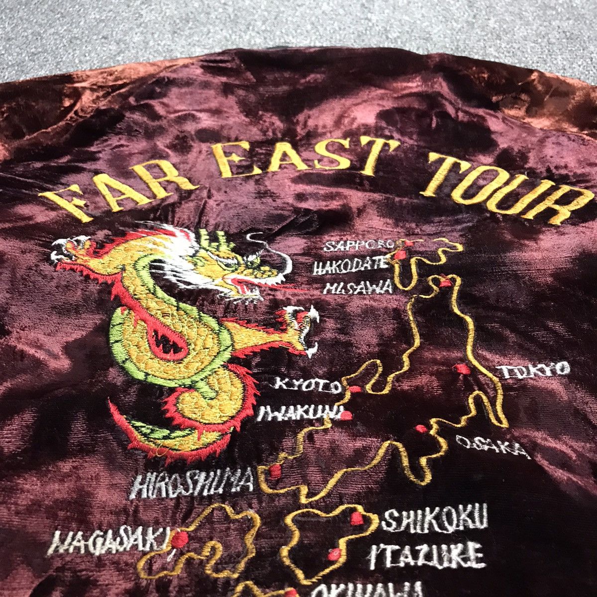 Vintage 💥 Vintage 70s Velvet Sukajan Far East Japan Bomber Jacket Size US L / EU 52-54 / 3 - 3 Thumbnail