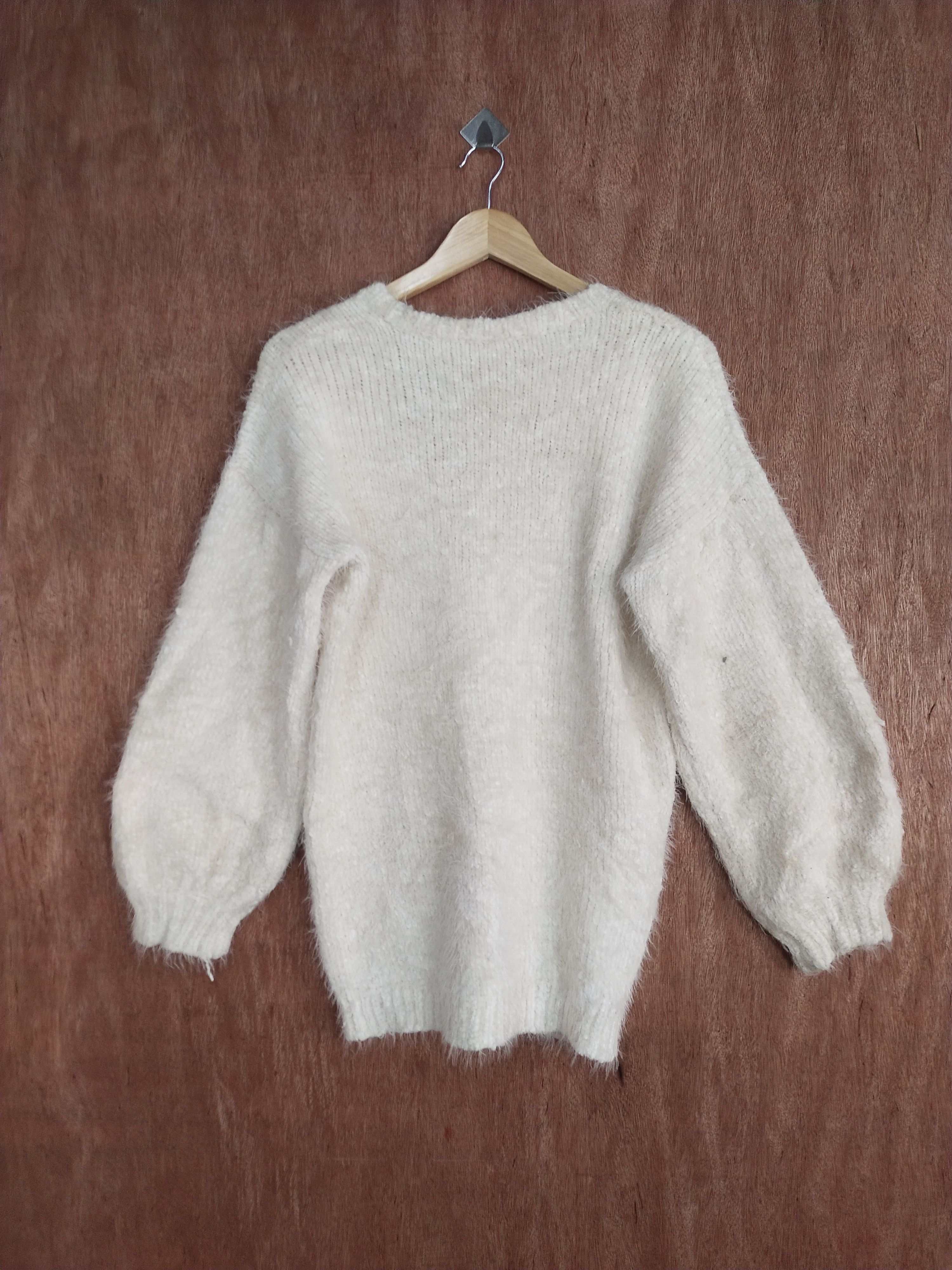 Homespun Knitwear Japan cardigan Cream mohair shaggy knitwear #H269 Size L / US 10 / IT 46 - 7 Thumbnail