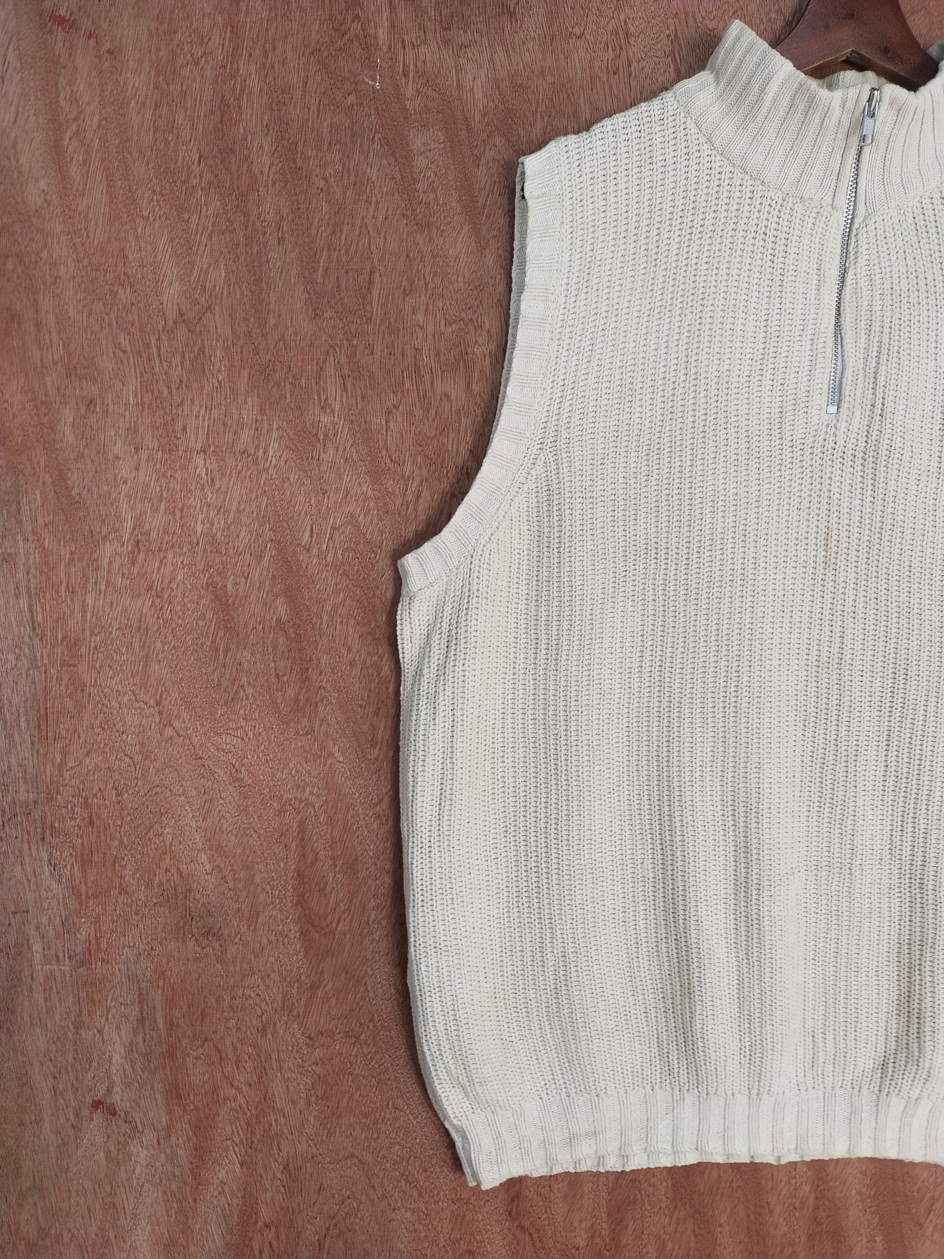 Vans white sleeveless vest knitwear #S086
