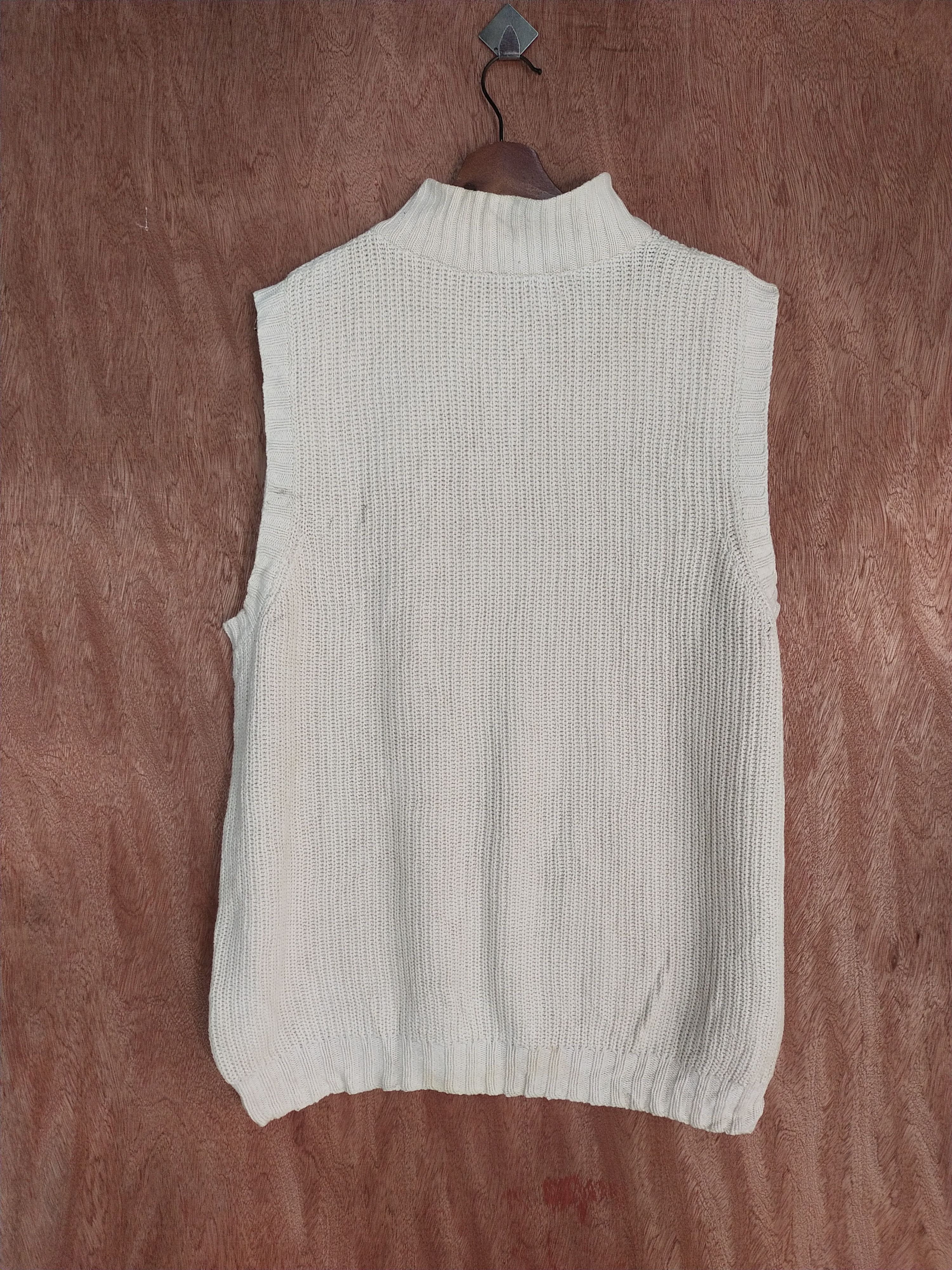 Vans white sleeveless vest knitwear #S086