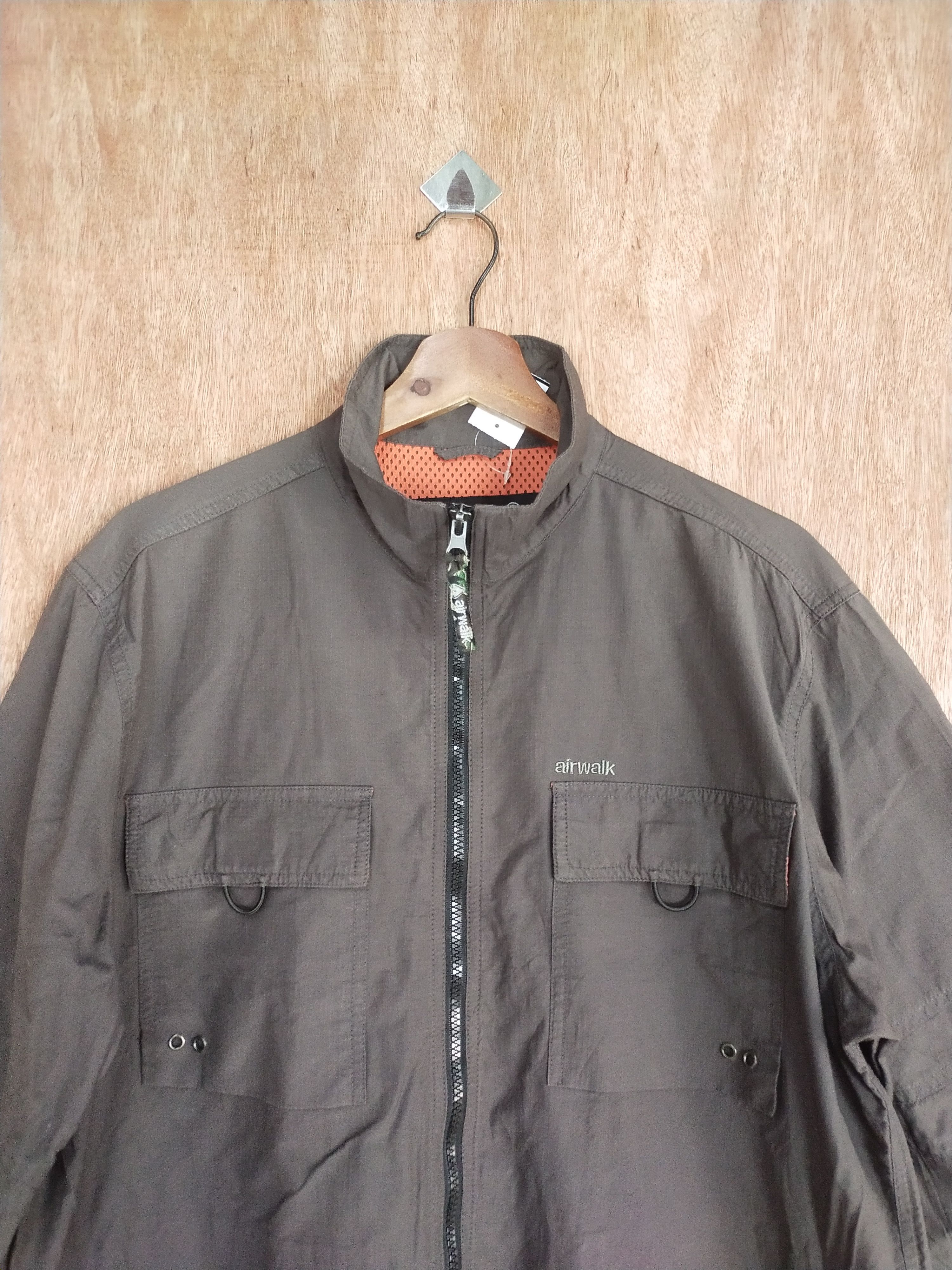 Airwalk × Japanese Brand Airwalk dark brown windbreaker jacket sweaters #S073 Size US M / EU 48-50 / 2 - 2 Thumbnail