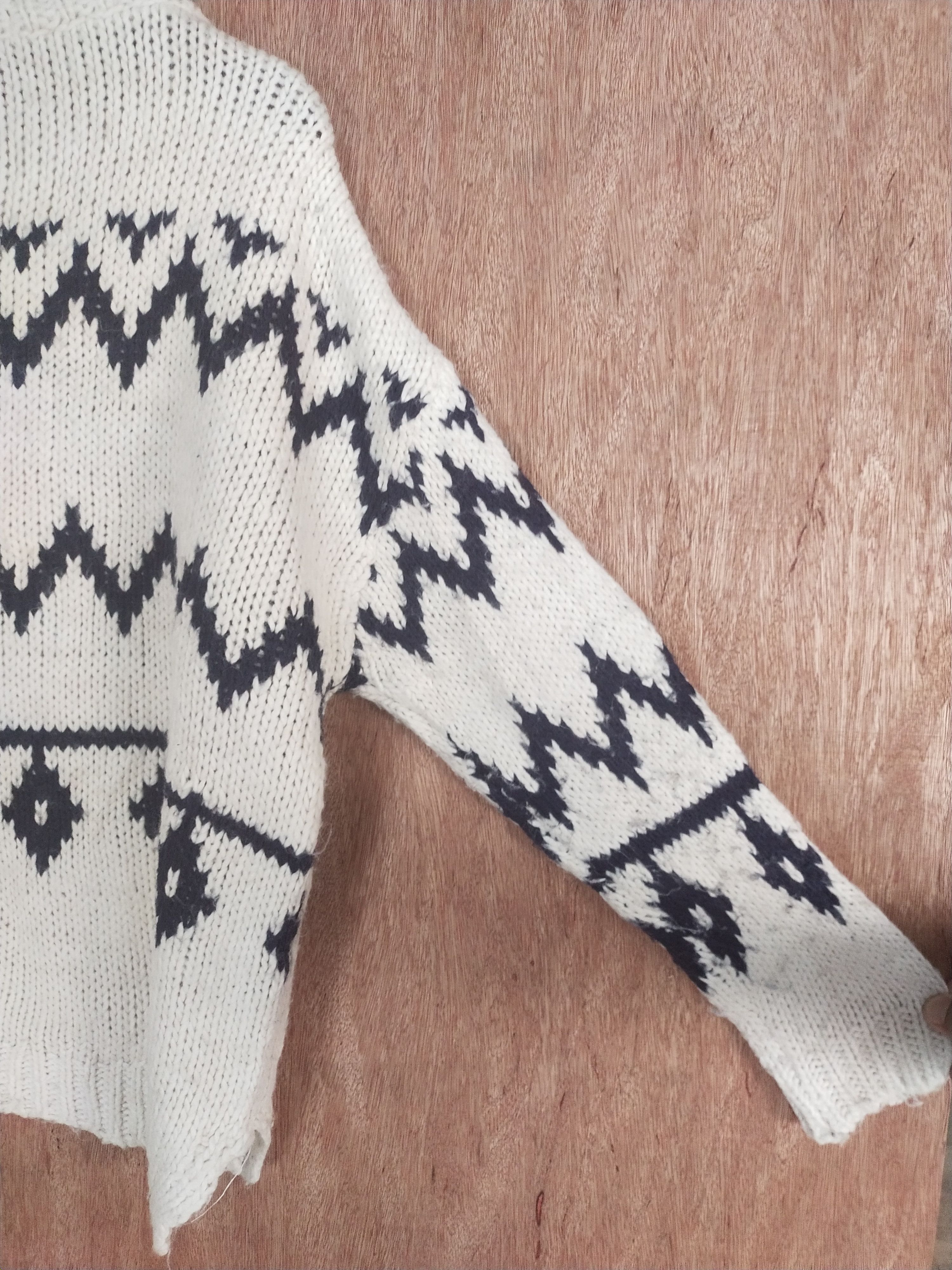 Japanese Brand Fancy Collection white art sweatshirt knitwear #S008 Size US M / EU 48-50 / 2 - 9 Thumbnail