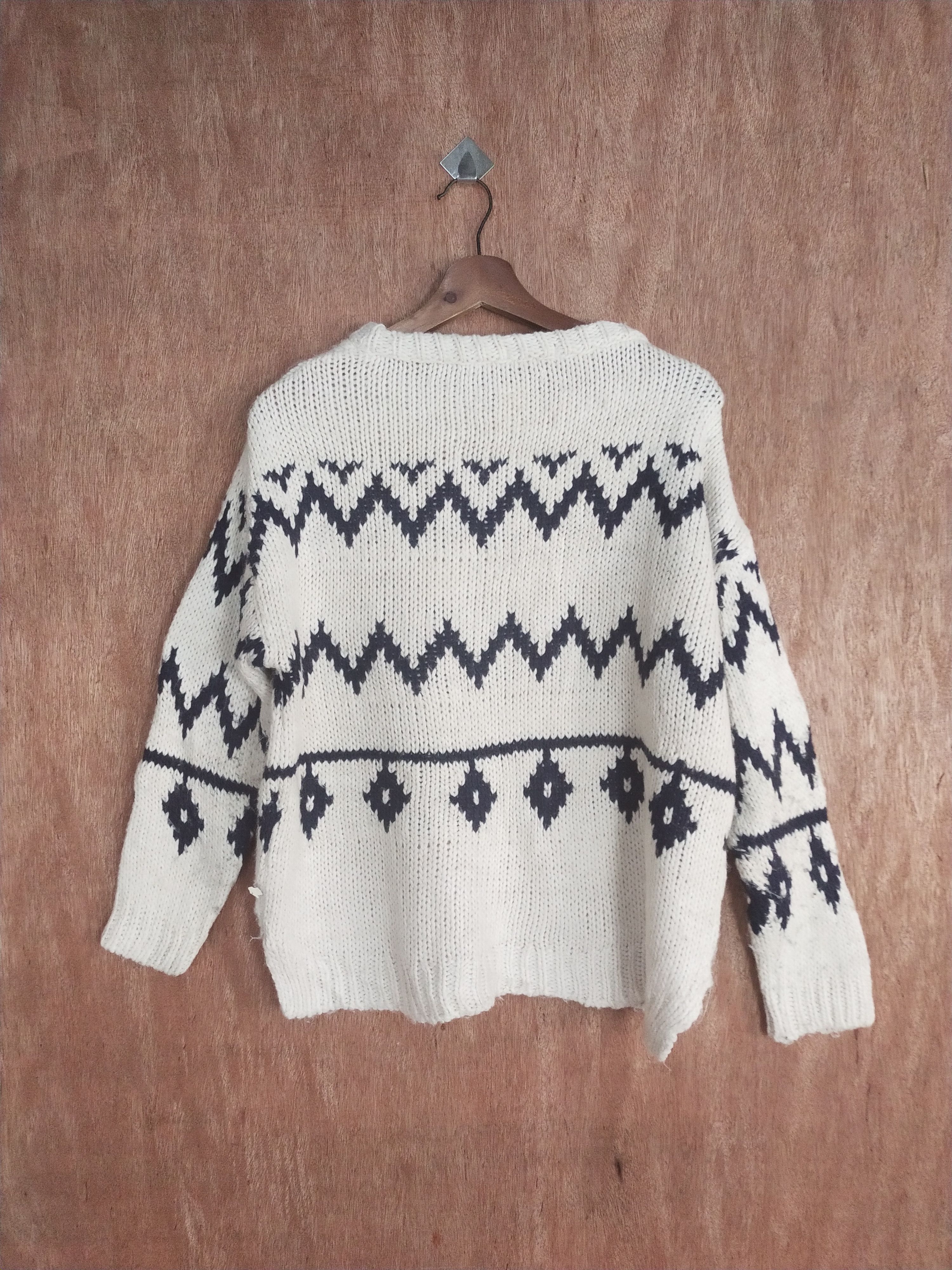 Japanese Brand Fancy Collection white art sweatshirt knitwear #S008 Size US M / EU 48-50 / 2 - 10 Thumbnail