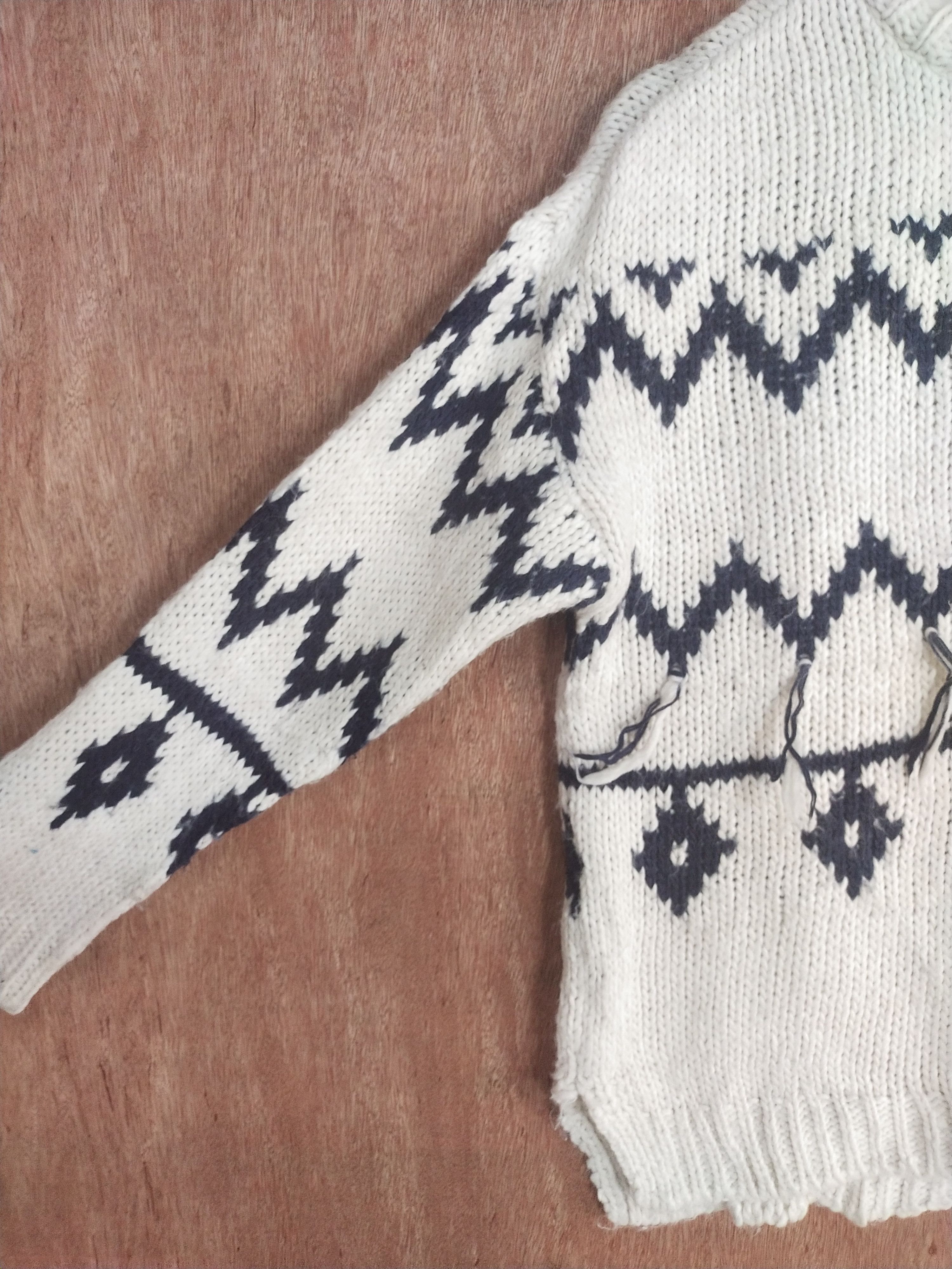 Japanese Brand Fancy Collection white art sweatshirt knitwear #S008 Size US M / EU 48-50 / 2 - 6 Thumbnail