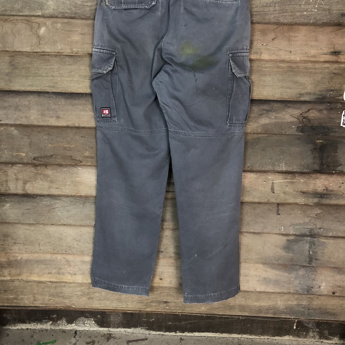Faded Glory × Japanese Brand Burtle Grey Faded Cargo Multipocket Pants #6849 Size US 31 - 13 Thumbnail