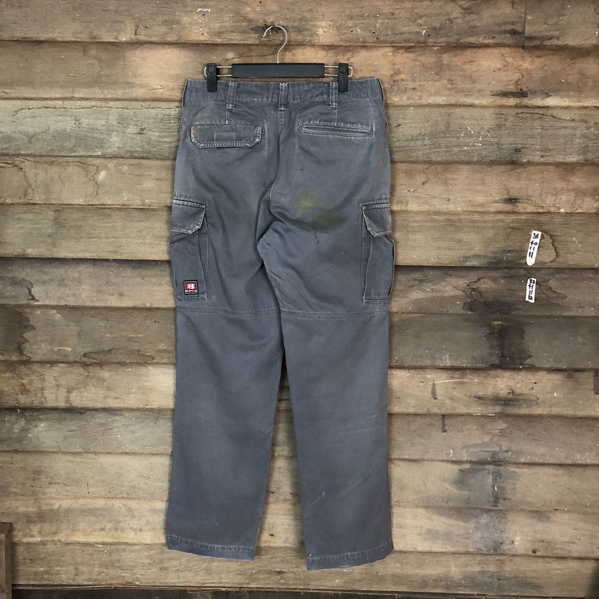 Faded Glory × Japanese Brand Burtle Grey Faded Cargo Multipocket Pants #6849 Size US 31 - 11 Thumbnail