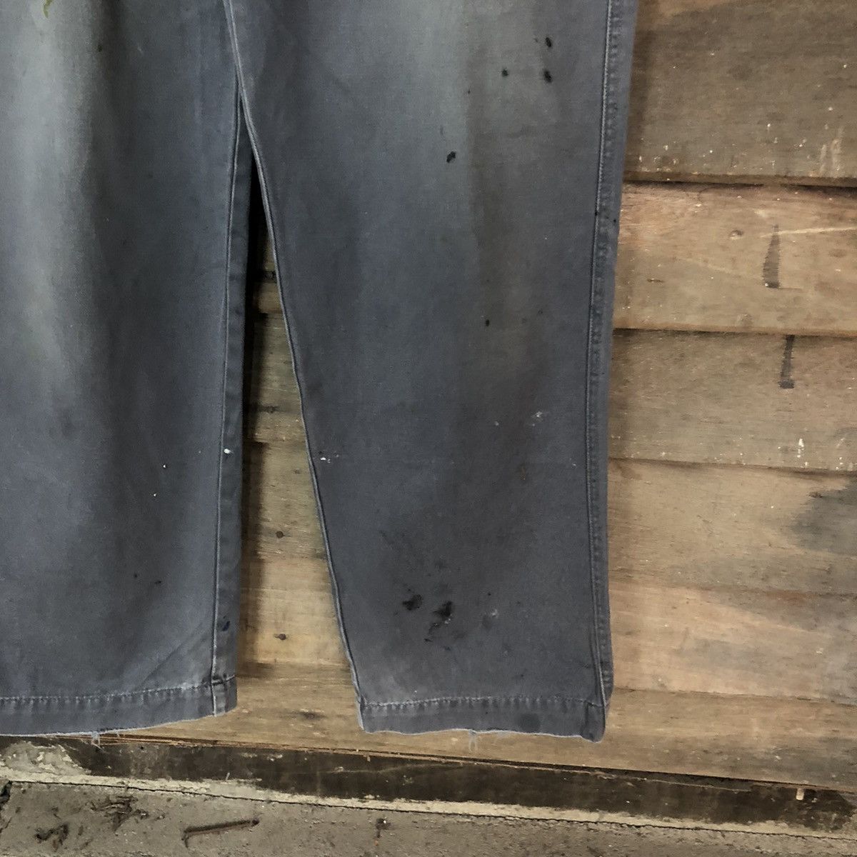 Faded Glory × Japanese Brand Burtle Grey Faded Cargo Multipocket Pants #6849 Size US 31 - 9 Thumbnail