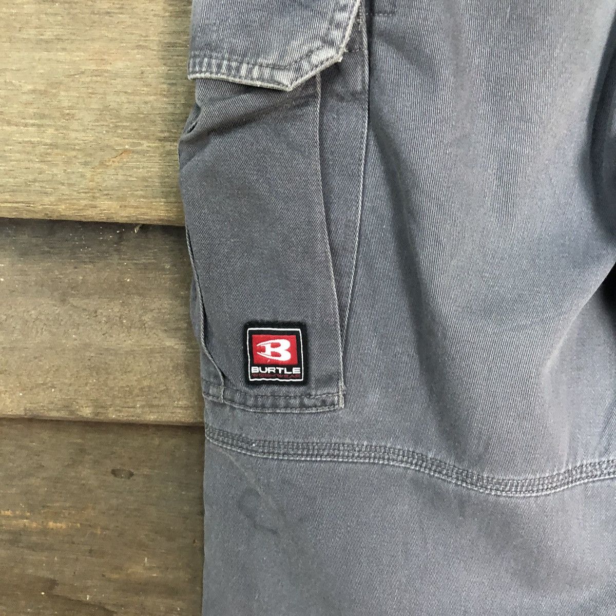 Faded Glory × Japanese Brand Burtle Grey Faded Cargo Multipocket Pants #6849 Size US 31 - 17 Thumbnail