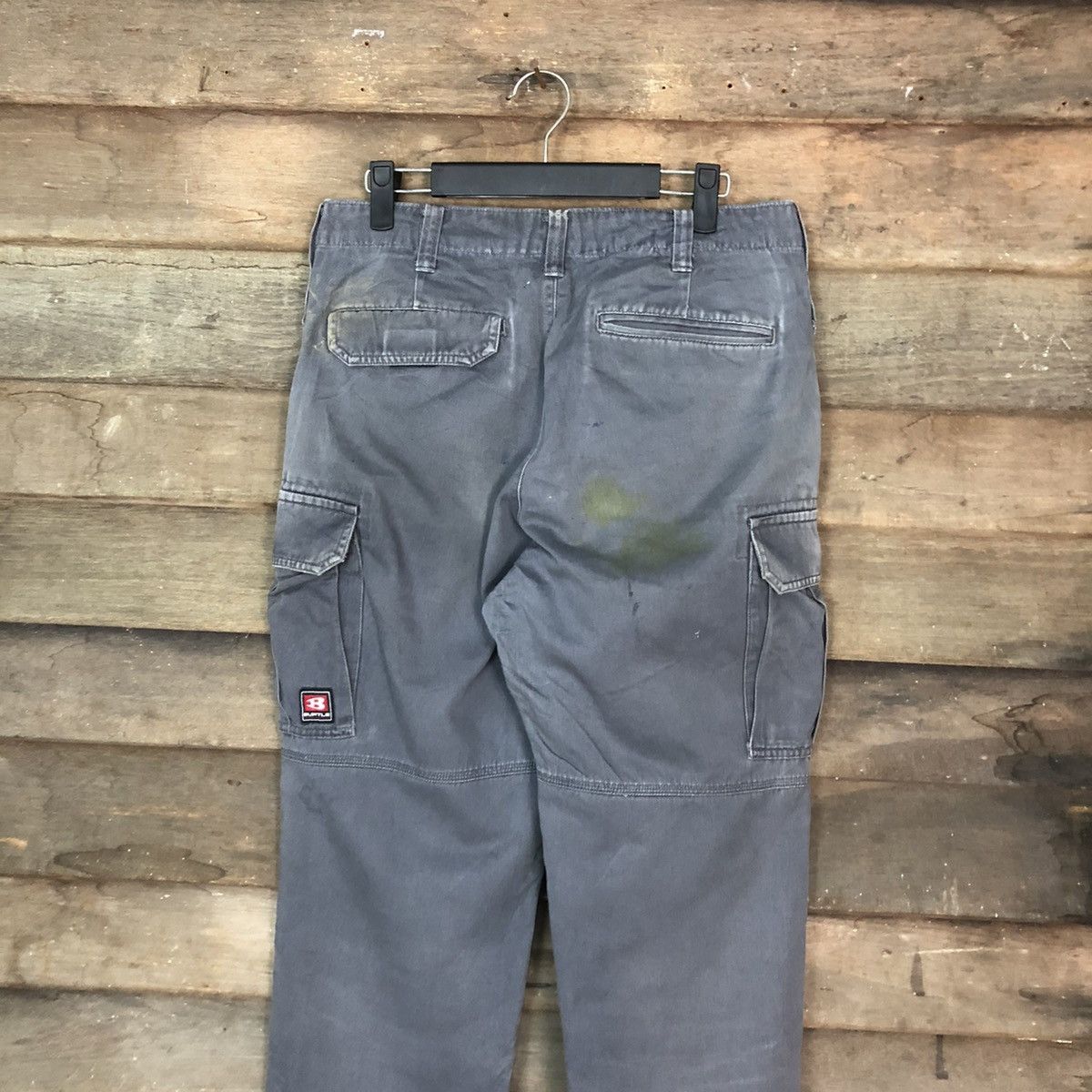 Faded Glory × Japanese Brand Burtle Grey Faded Cargo Multipocket Pants #6849 Size US 31 - 12 Thumbnail