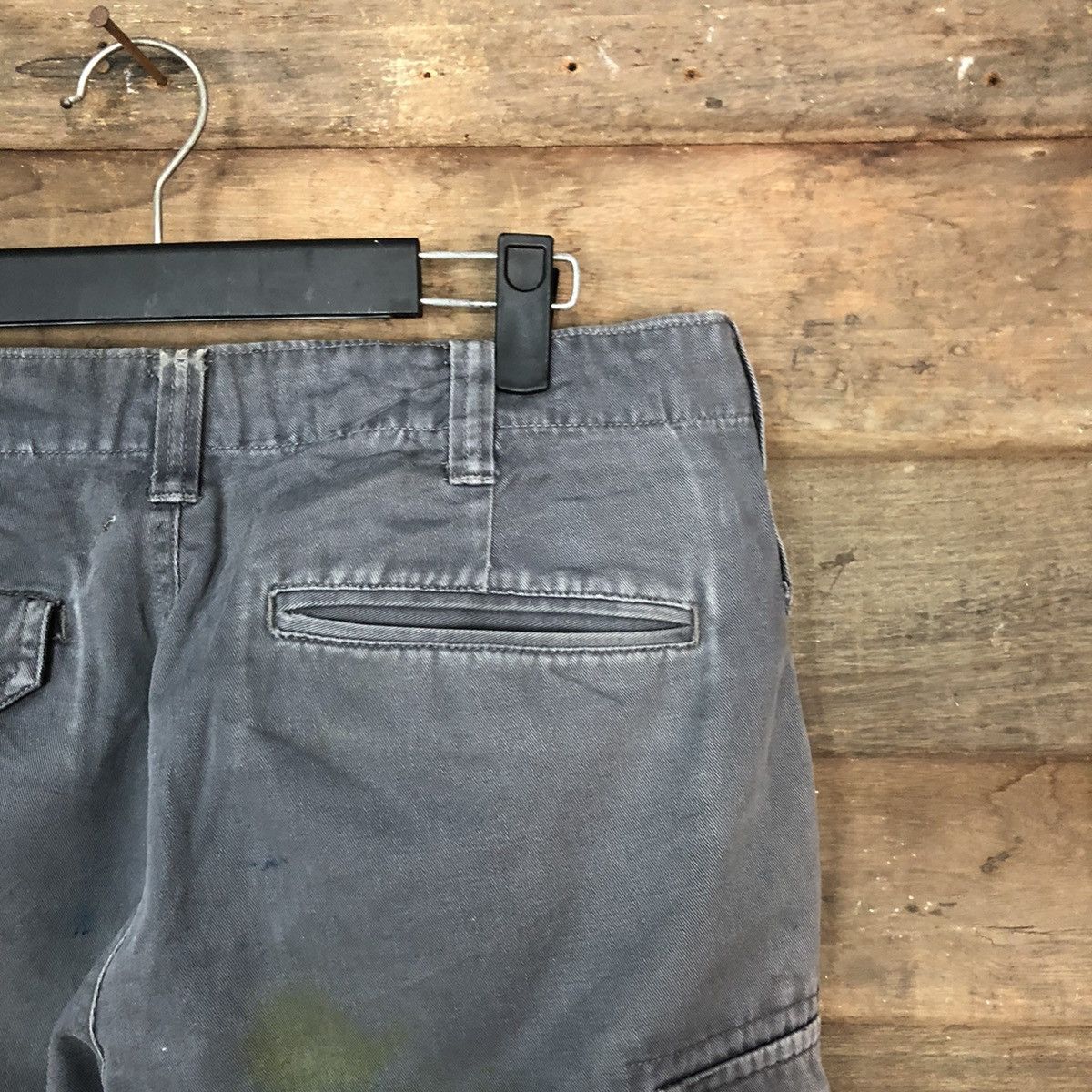 Faded Glory × Japanese Brand Burtle Grey Faded Cargo Multipocket Pants #6849 Size US 31 - 15 Thumbnail