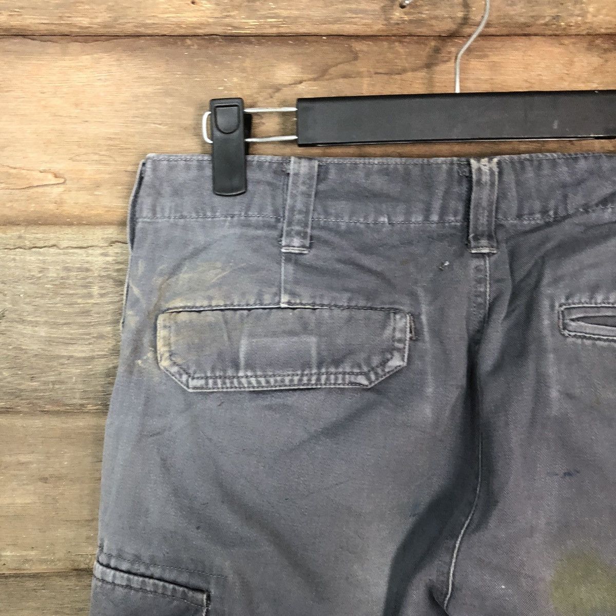 Faded Glory × Japanese Brand Burtle Grey Faded Cargo Multipocket Pants #6849 Size US 31 - 14 Thumbnail