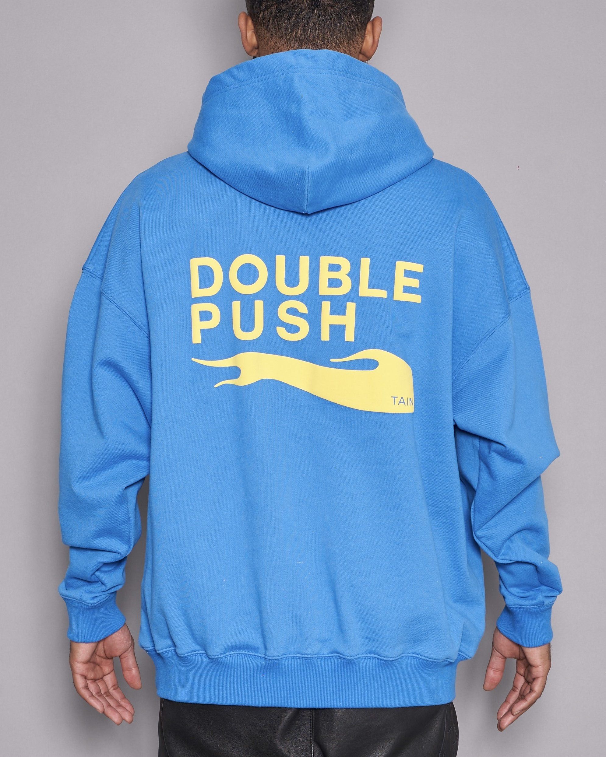 Japanese Brand 🇯🇵TAIN Double Push SWEAT HEAVY HOODIE BLUE🇯🇵 Size US L / EU 52-54 / 3 - 5 Thumbnail