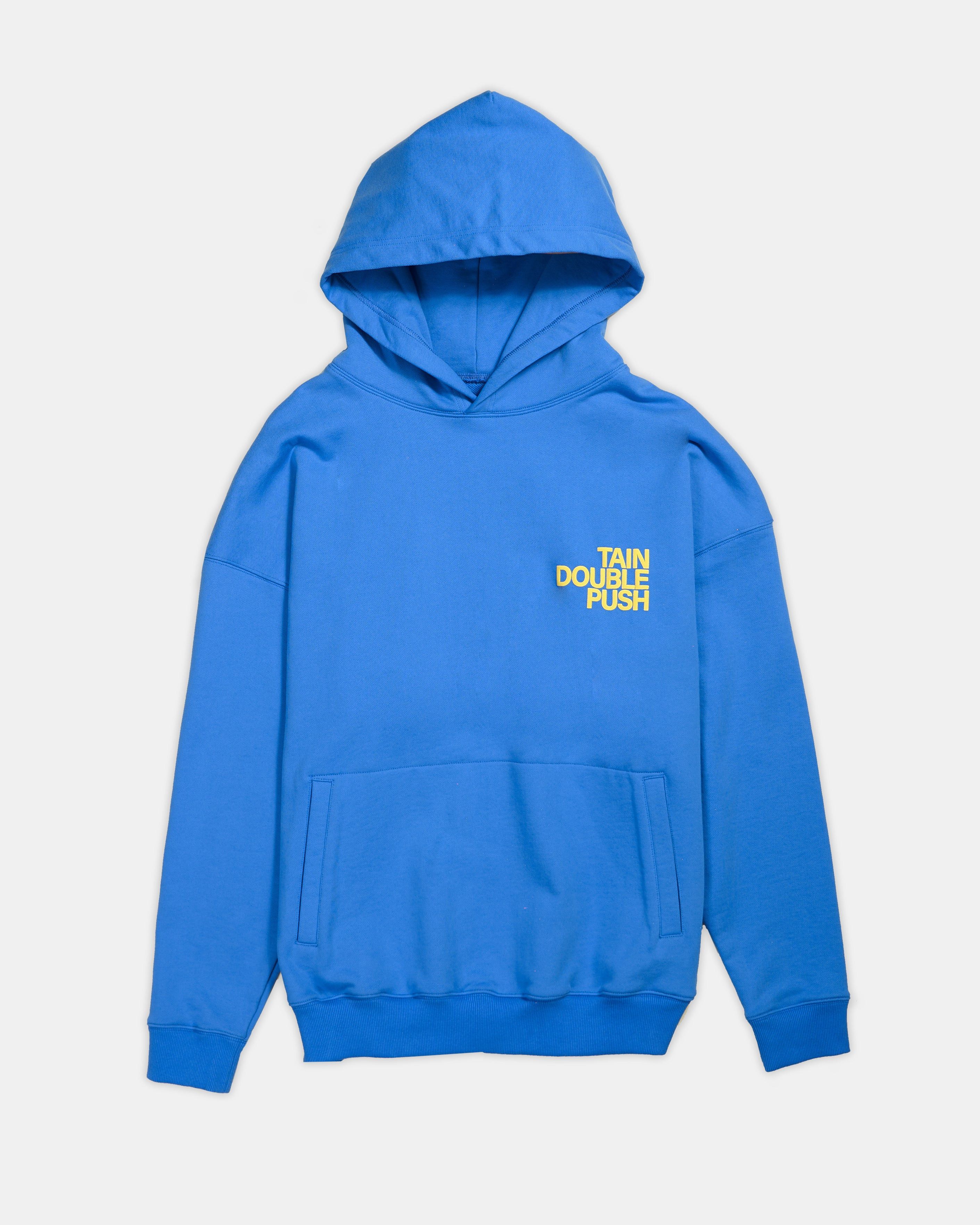 Japanese Brand 🇯🇵TAIN Double Push SWEAT HEAVY HOODIE BLUE🇯🇵 Size US L / EU 52-54 / 3 - 2 Thumbnail