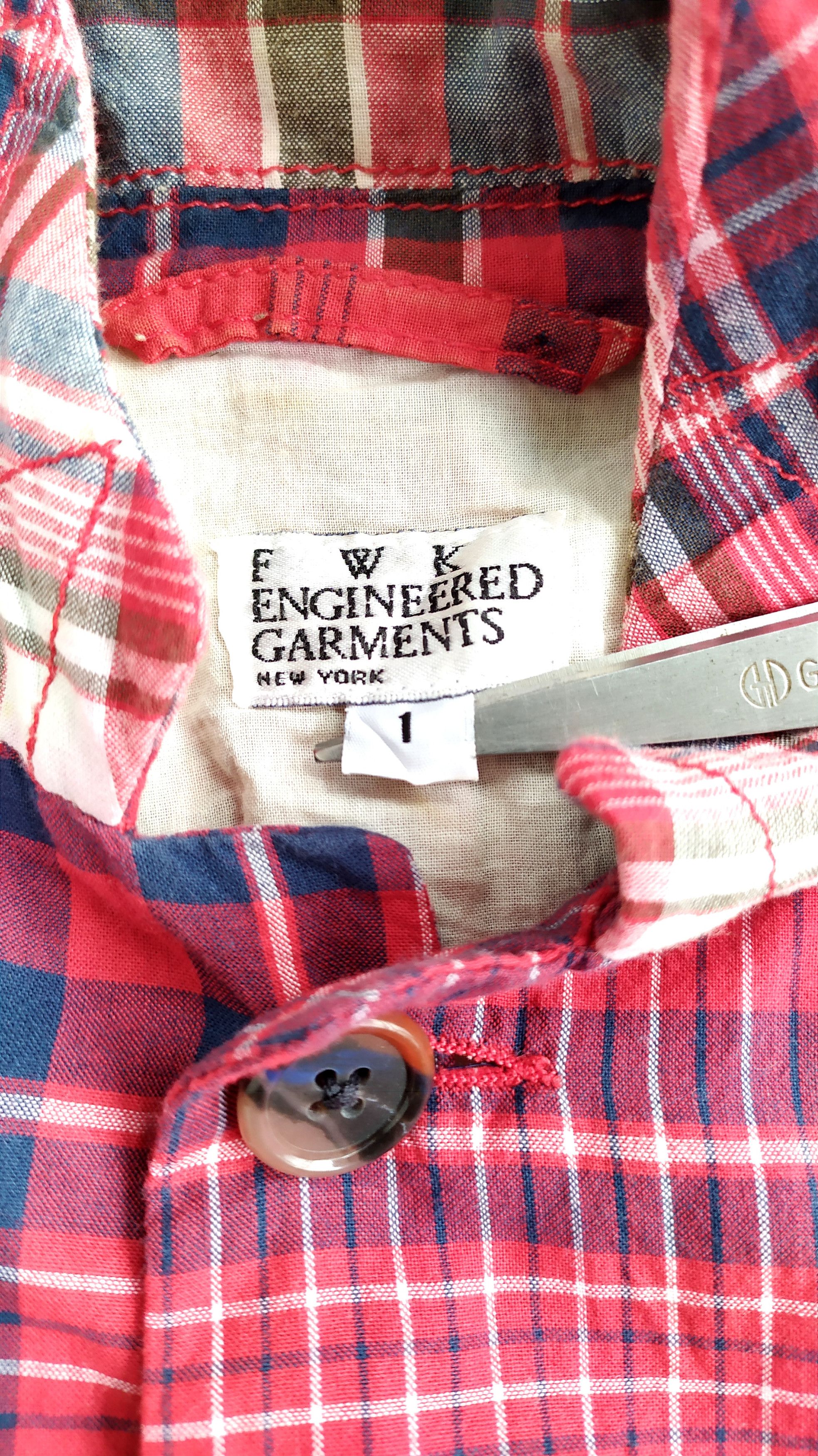 Engineered Garments Vintage ENGINEERED GARMENTS plaid shirt size 1 Size US S / EU 44-46 / 1 - 10 Thumbnail