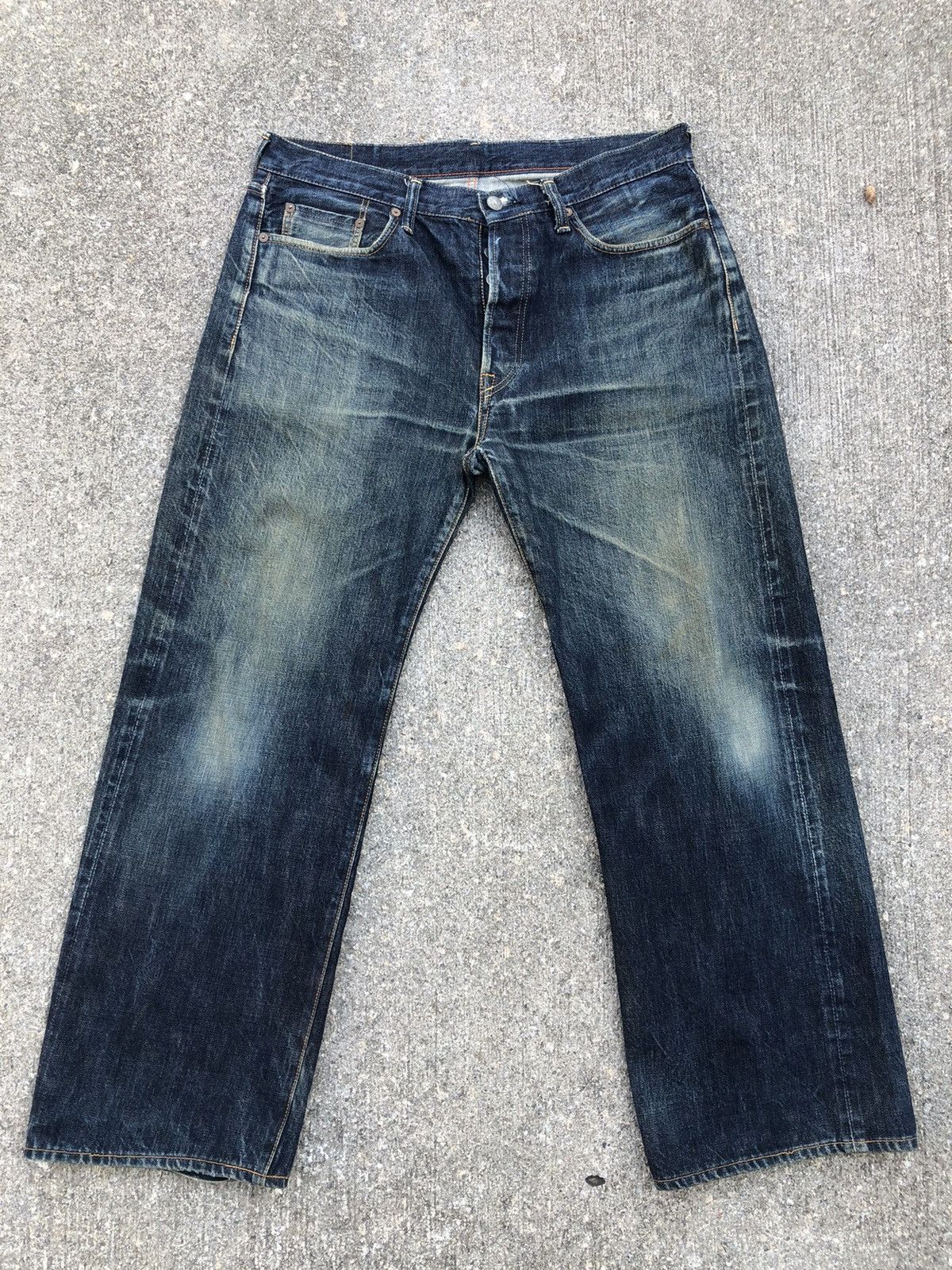 image of Vintage 45Rpm Japan Distressed Denim Selvedge Jeans, Men's (Size 34)