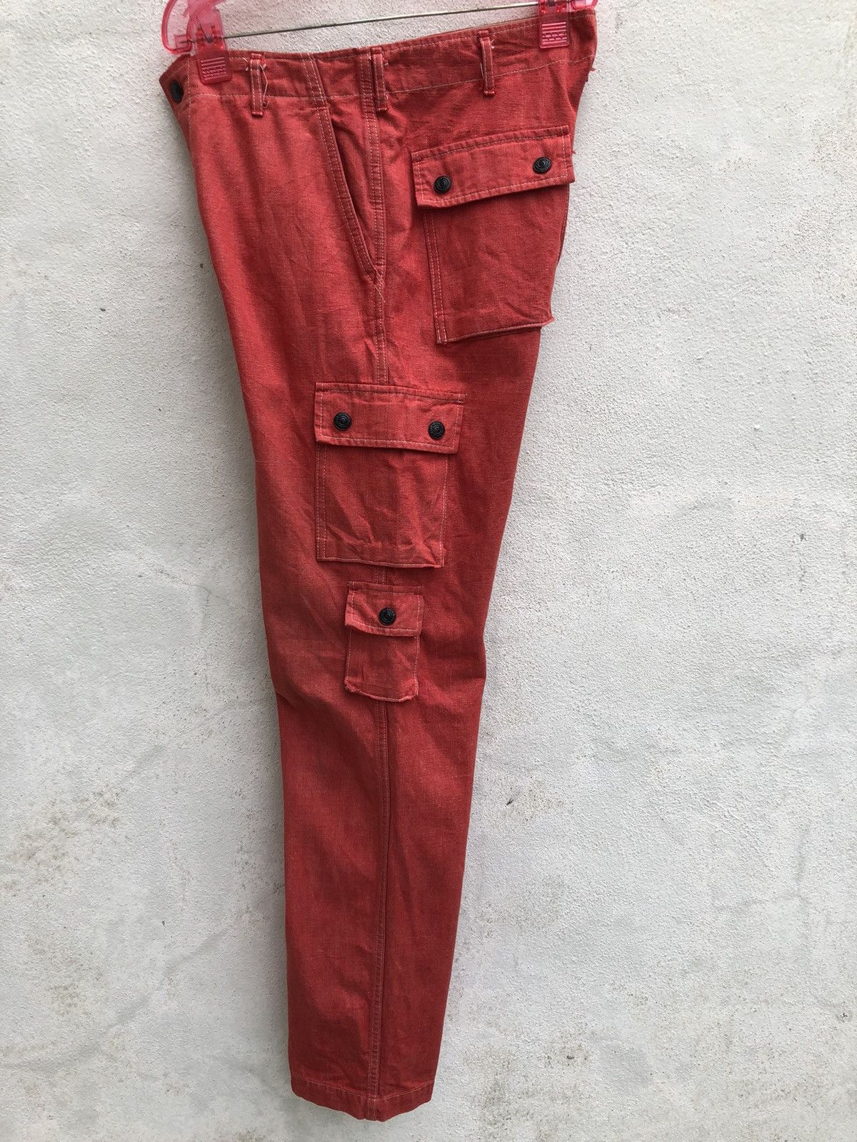 Johnbull Vintage 90s John Bull Peace Uniform Multi Pocket Denim Pant Size US 31 - 12 Thumbnail
