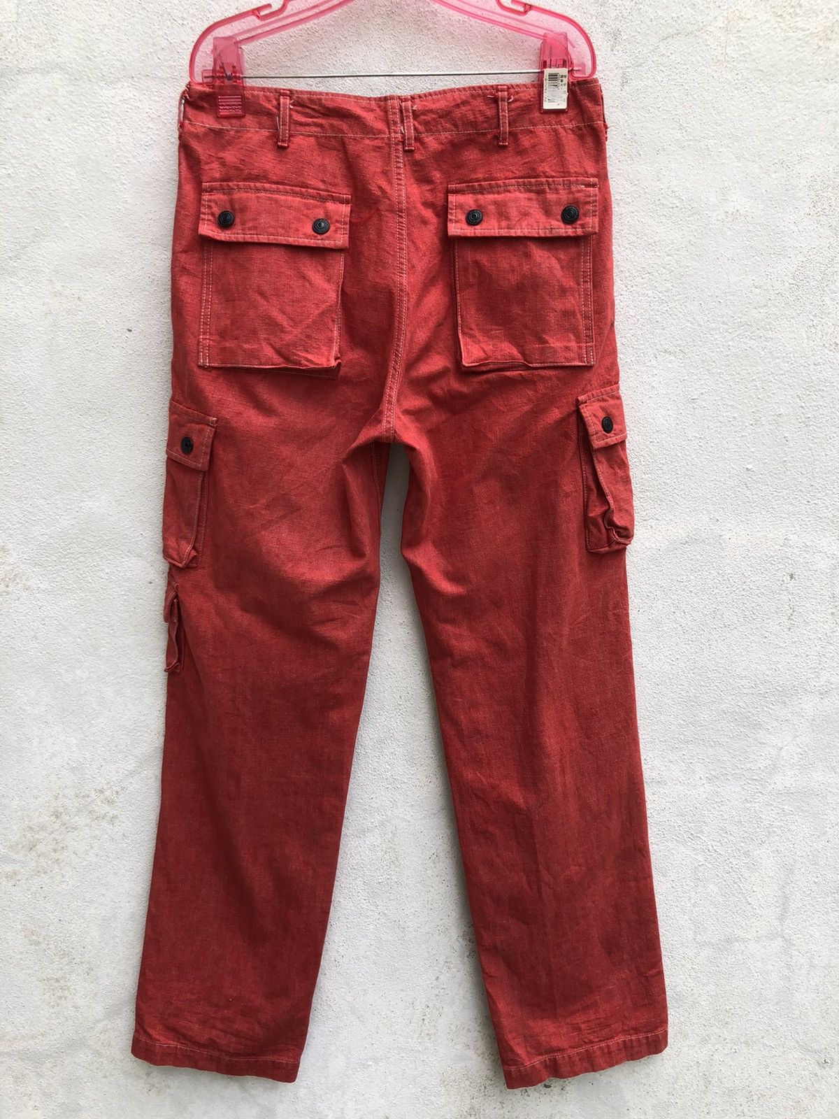 Johnbull Vintage 90s John Bull Peace Uniform Multi Pocket Denim Pant Size US 31 - 6 Thumbnail