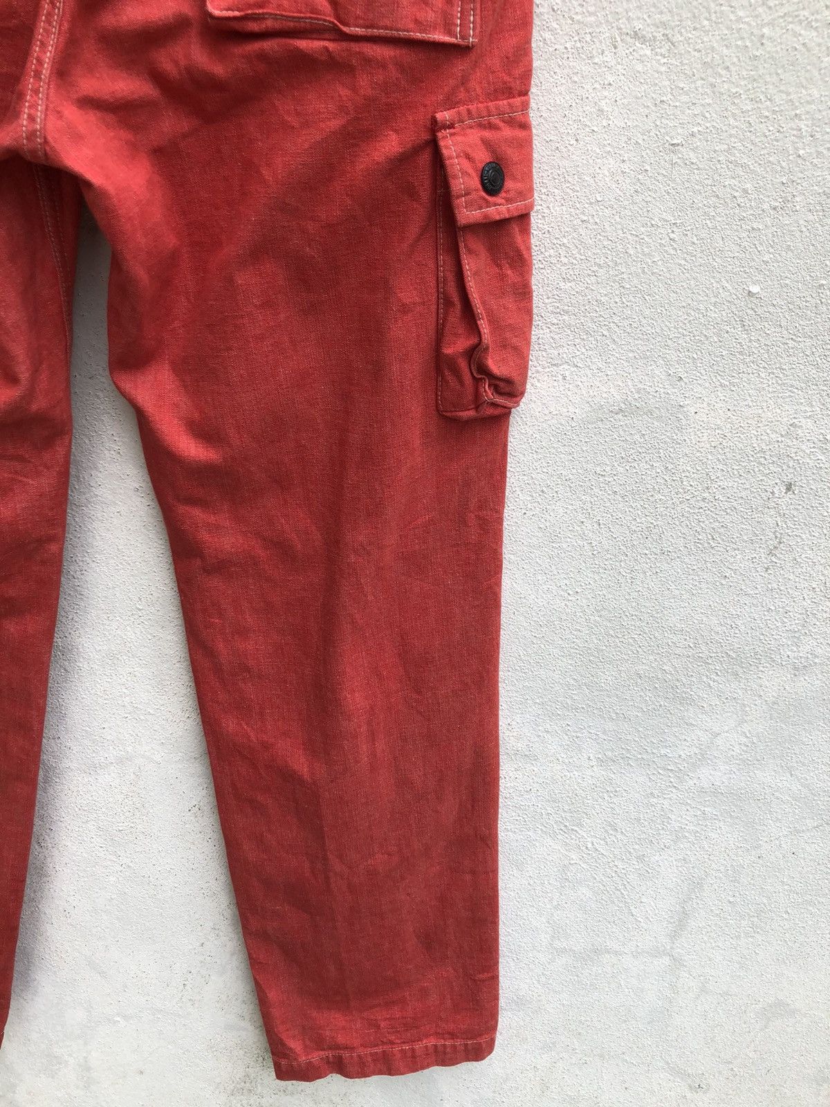 Johnbull Vintage 90s John Bull Peace Uniform Multi Pocket Denim Pant Size US 31 - 9 Thumbnail