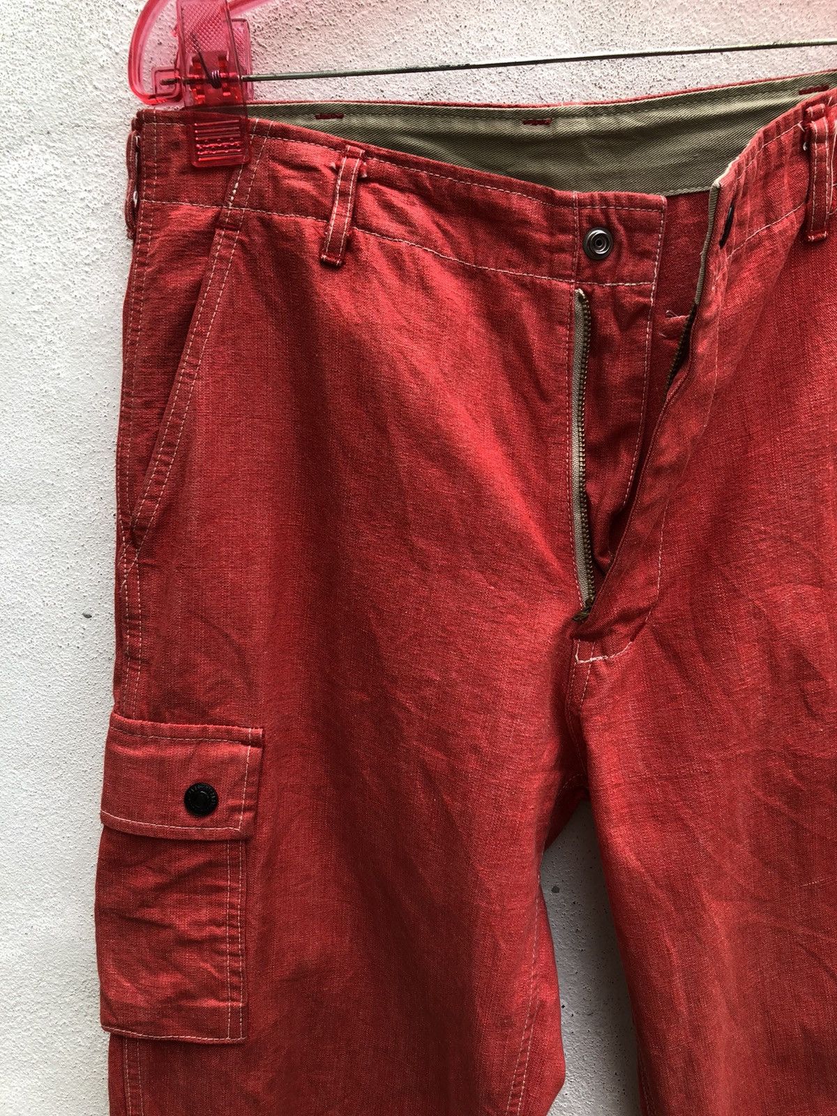 Johnbull Vintage 90s John Bull Peace Uniform Multi Pocket Denim Pant Size US 31 - 3 Thumbnail