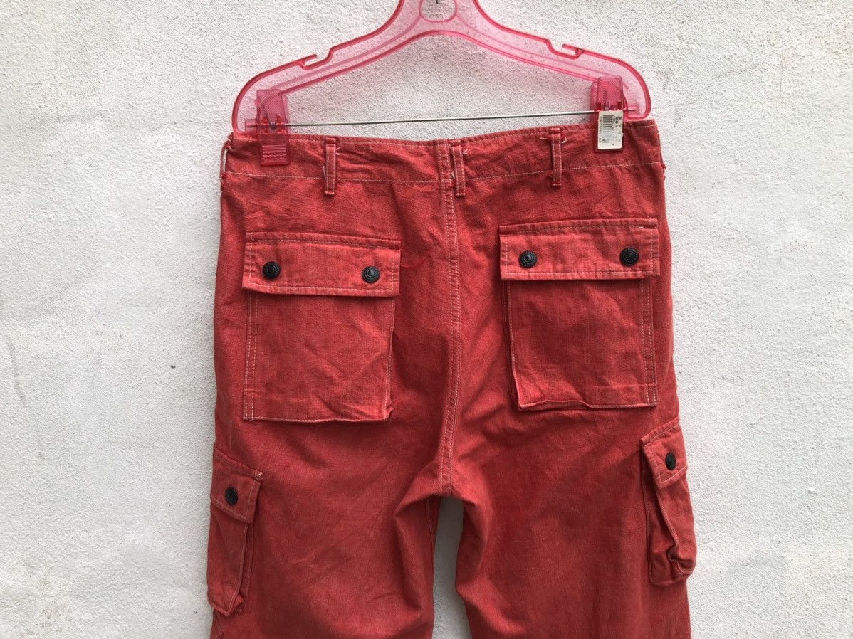 Johnbull Vintage 90s John Bull Peace Uniform Multi Pocket Denim Pant Size US 31 - 7 Thumbnail