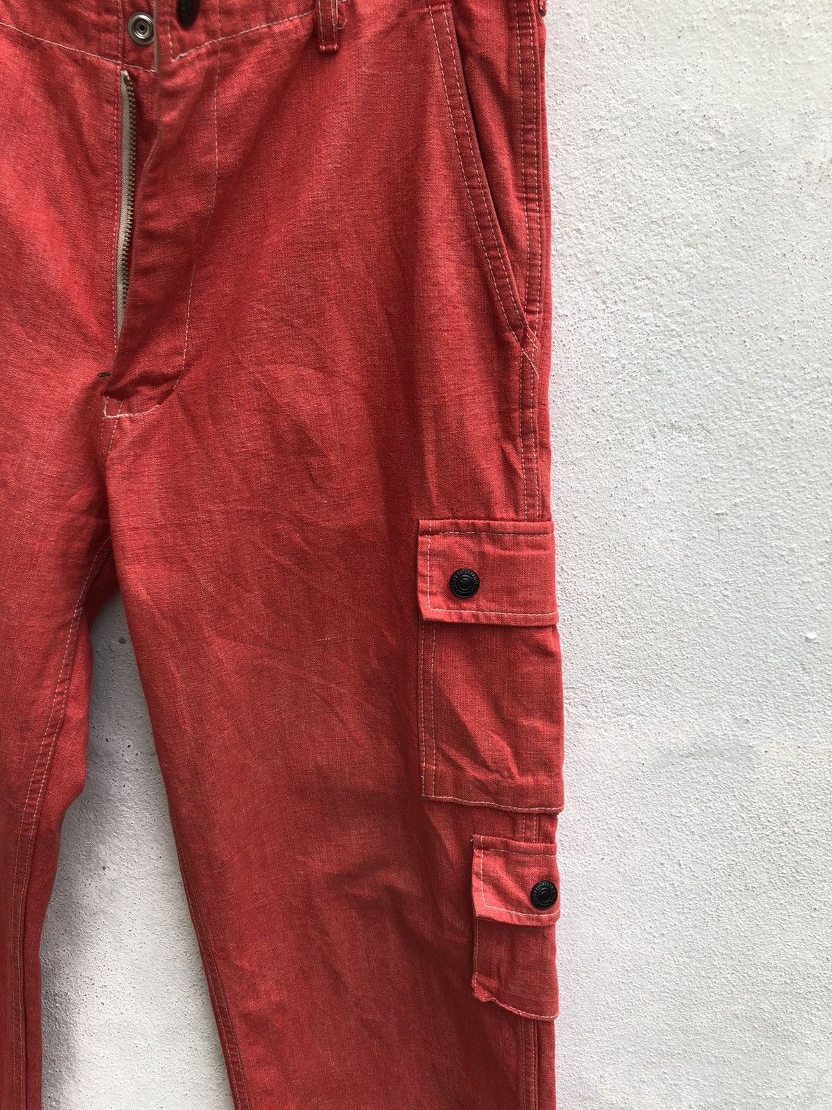 Johnbull Vintage 90s John Bull Peace Uniform Multi Pocket Denim Pant Size US 31 - 5 Thumbnail