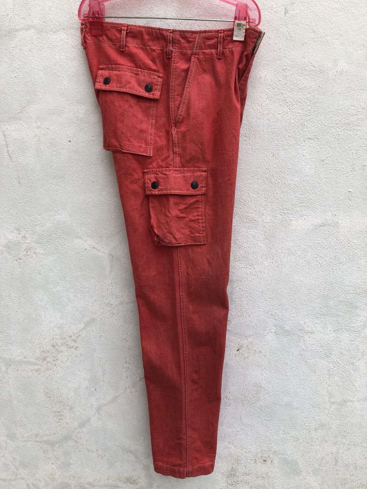 Johnbull Vintage 90s John Bull Peace Uniform Multi Pocket Denim Pant Size US 31 - 14 Thumbnail