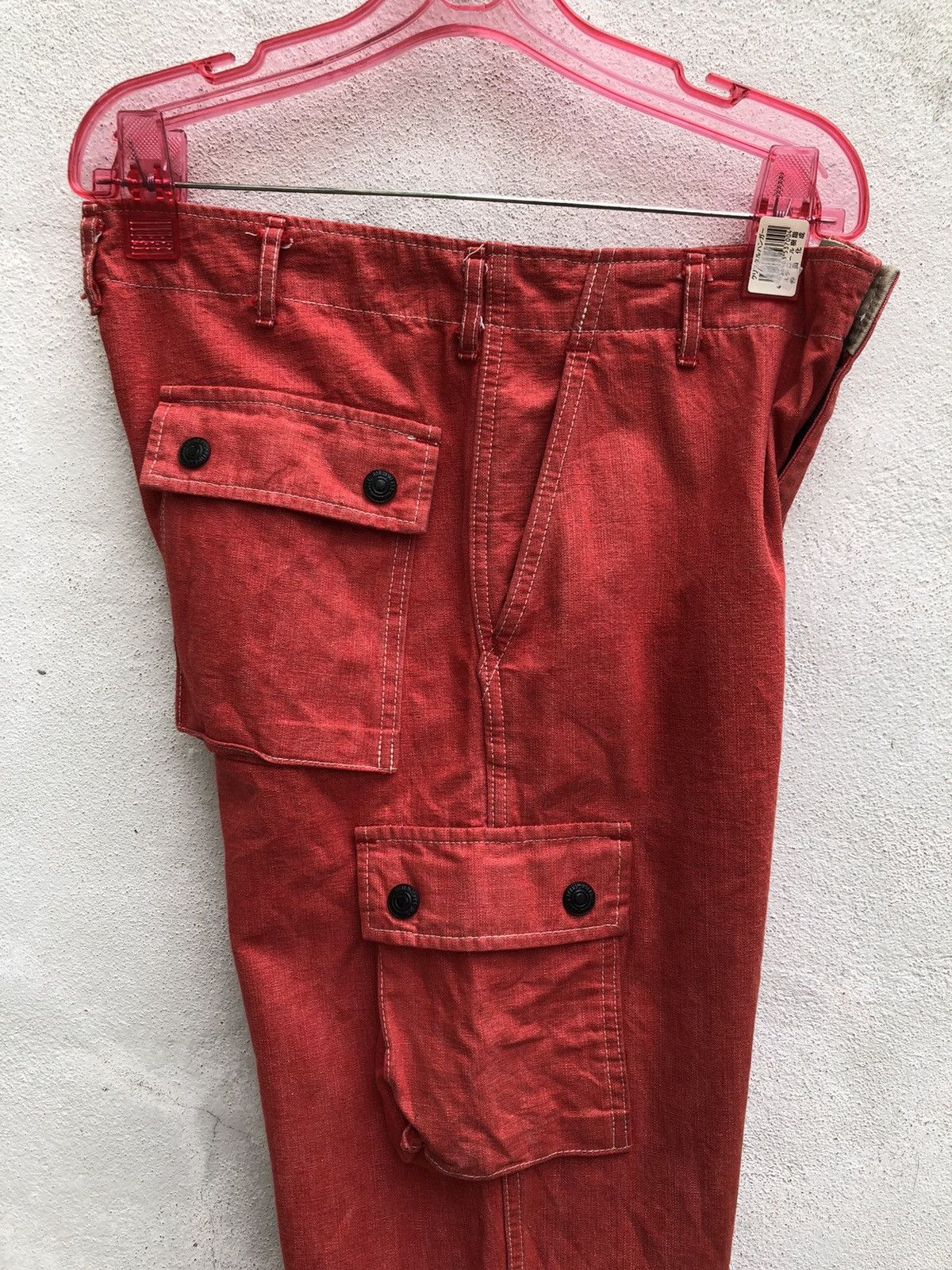 Johnbull Vintage 90s John Bull Peace Uniform Multi Pocket Denim Pant Size US 31 - 15 Thumbnail