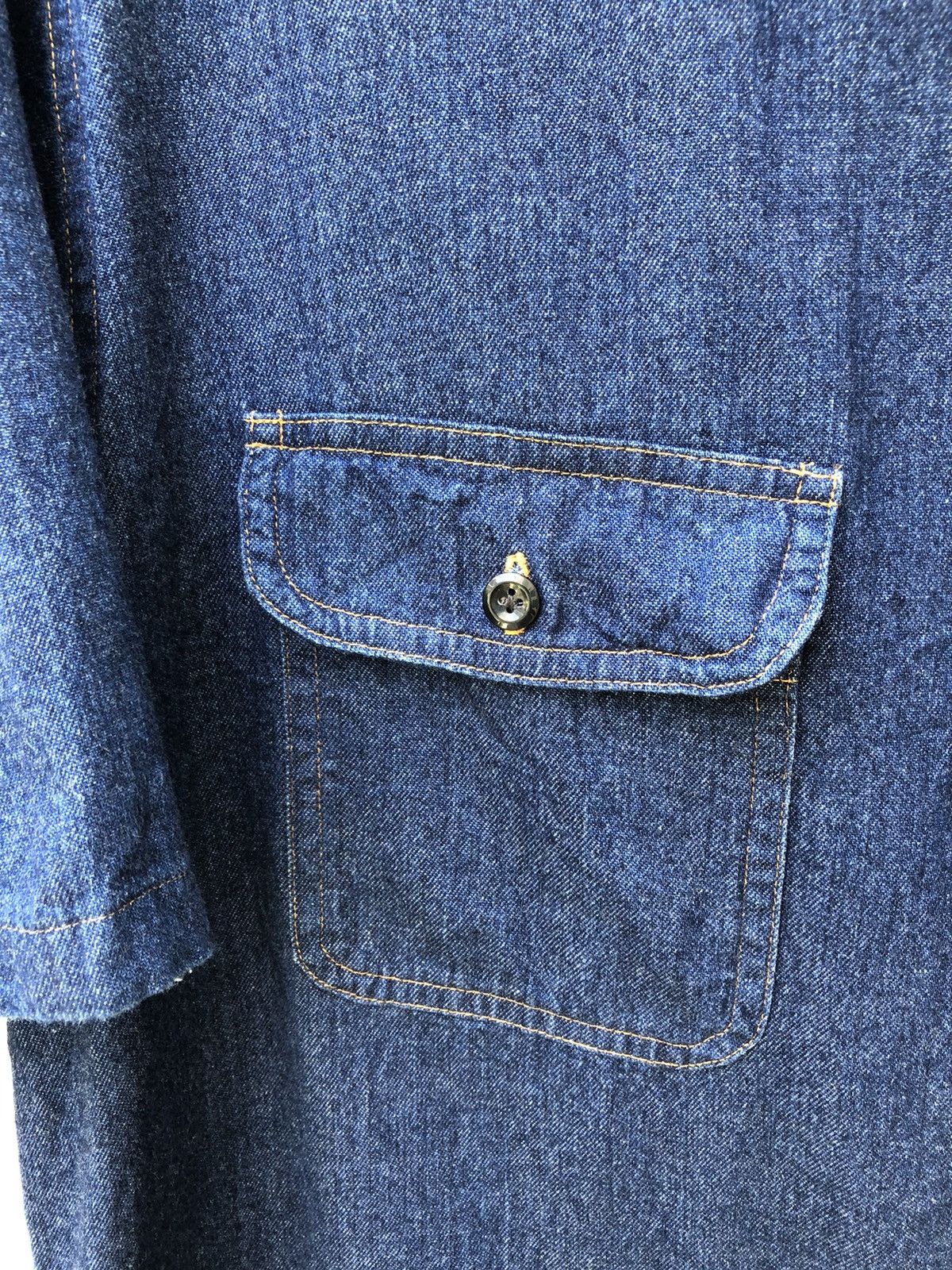 Denime × Japanese Brand Vintage DENIME Orizzonti Japan Indigo Blue Denim Shirt Size US L / EU 52-54 / 3 - 8 Thumbnail