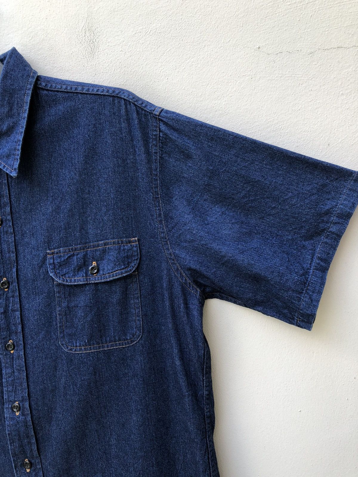 Denime × Japanese Brand Vintage DENIME Orizzonti Japan Indigo Blue Denim Shirt Size US L / EU 52-54 / 3 - 9 Thumbnail