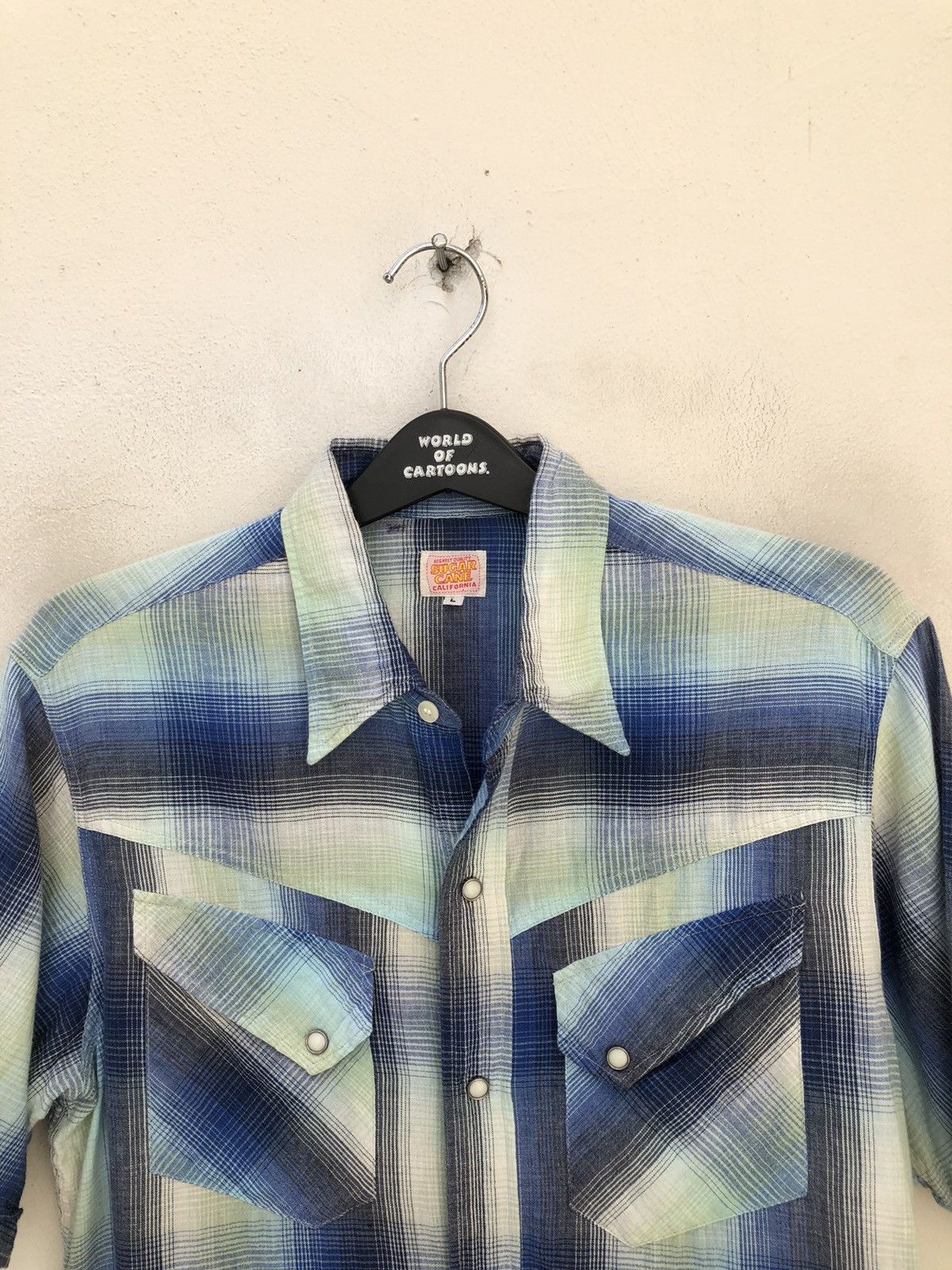 Sugar Cane × Toyo Enterprises Sugar Cane Multi Color Plaid Western Flannel Shirt Size US L / EU 52-54 / 3 - 6 Thumbnail