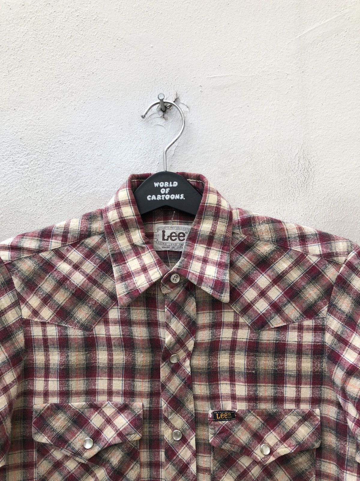 Lee Vintage 70s Lee Western Extra Long Tails Flannel Shirt Size US S / EU 44-46 / 1 - 3 Thumbnail
