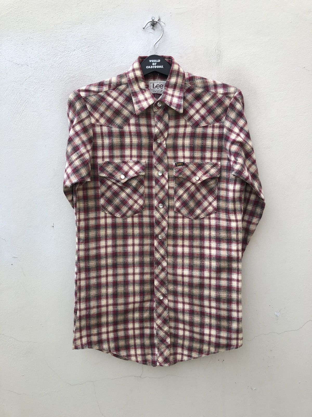 Lee Vintage 70s Lee Western Extra Long Tails Flannel Shirt Size US S / EU 44-46 / 1 - 2 Thumbnail