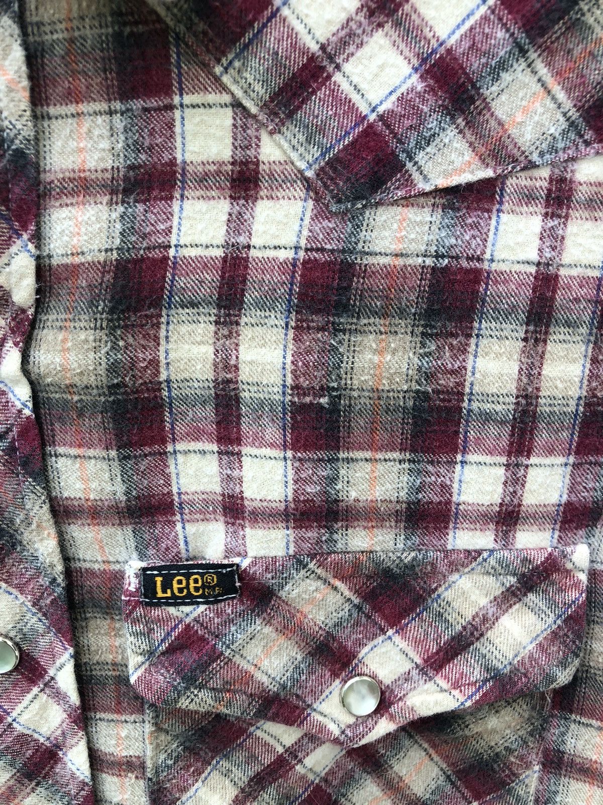 Lee Vintage 70s Lee Western Extra Long Tails Flannel Shirt Size US S / EU 44-46 / 1 - 4 Thumbnail