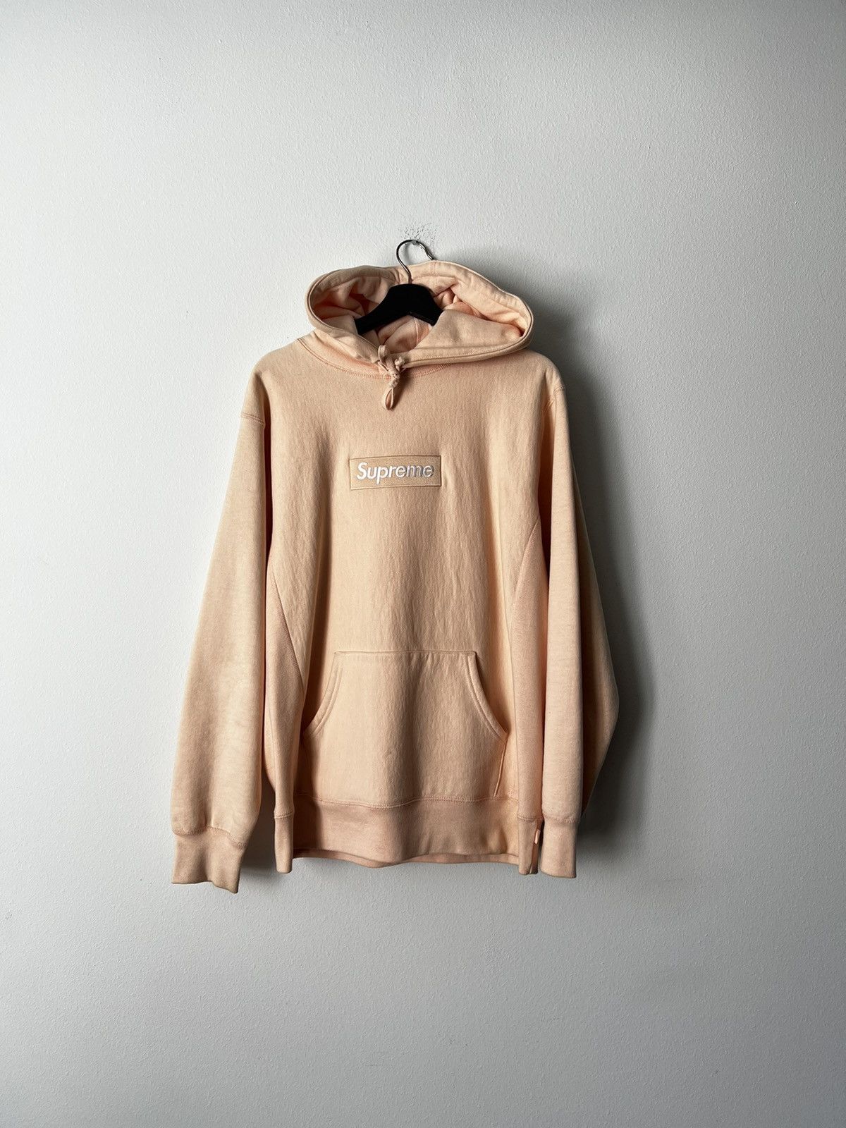 Supreme Peach Box Logo Hoodie | Grailed