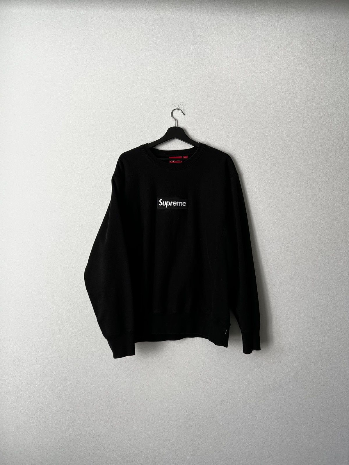 image of Supreme Fw18 Black Box Logo Crewneck, Men's (Size XL)