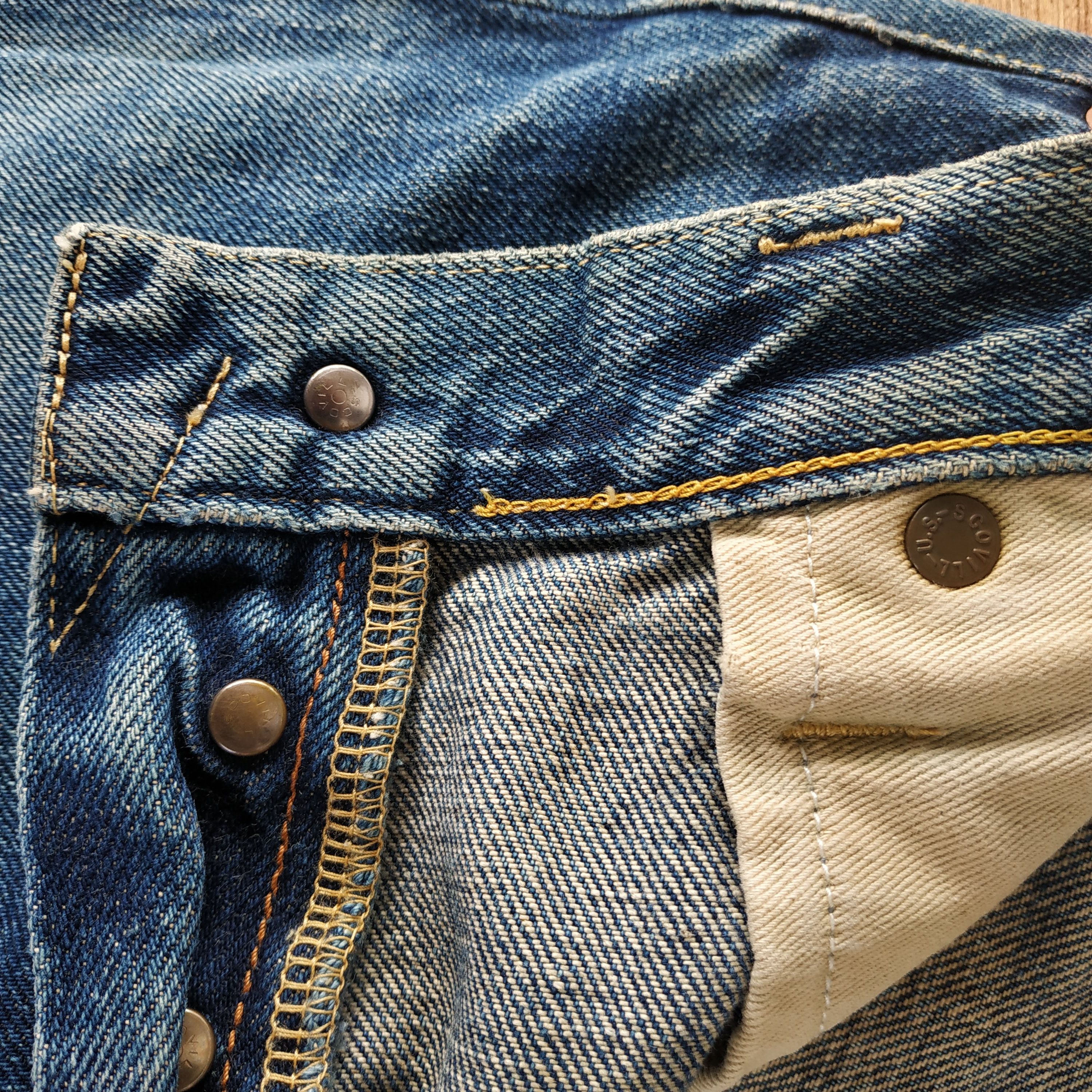 Japanese Brand × Vintage DENIM DISTRESSED VINTAGE SEWING CHOP O'alls SELVEDGE Size US 29 - 9 Thumbnail