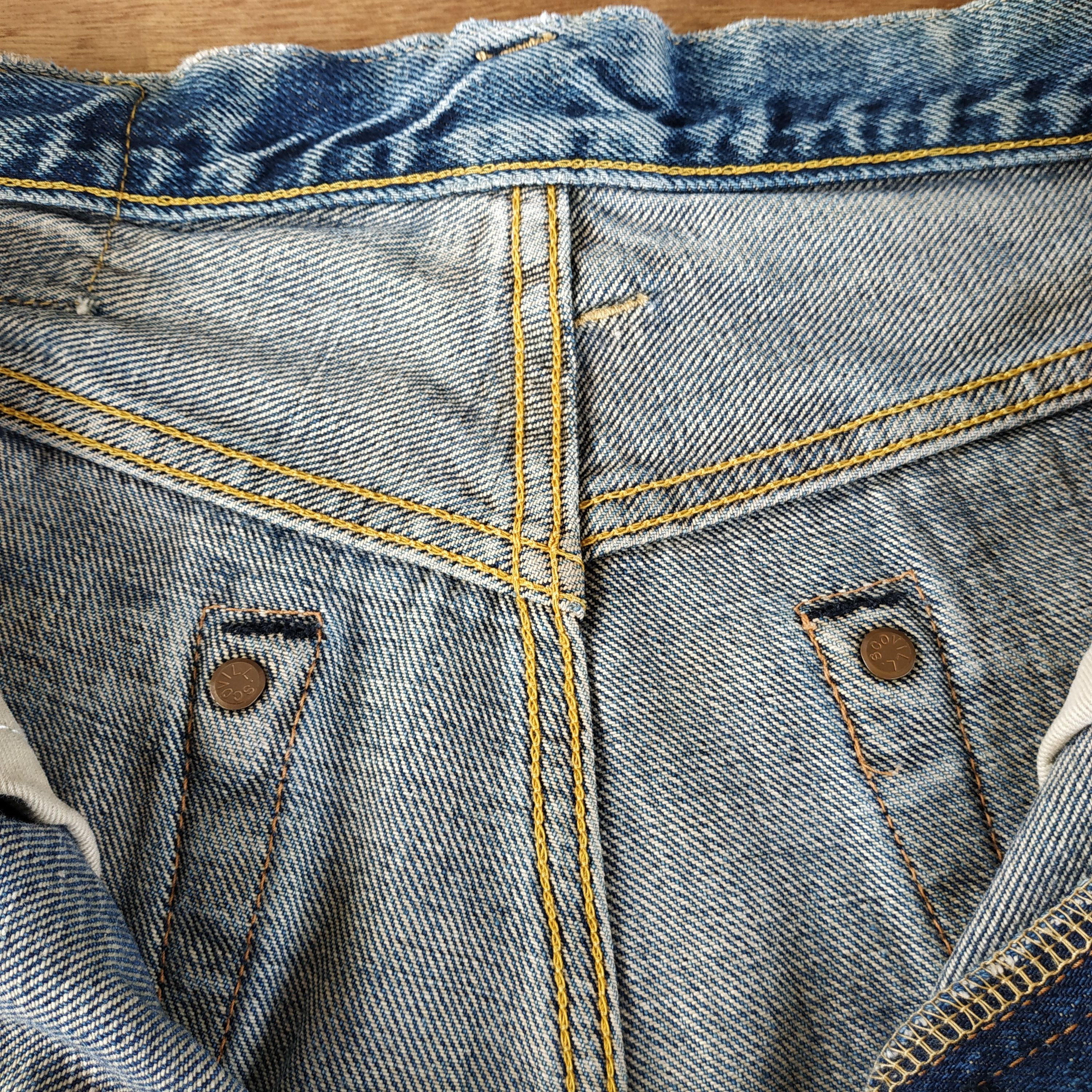 Japanese Brand × Vintage DENIM DISTRESSED VINTAGE SEWING CHOP O'alls SELVEDGE Size US 29 - 8 Thumbnail