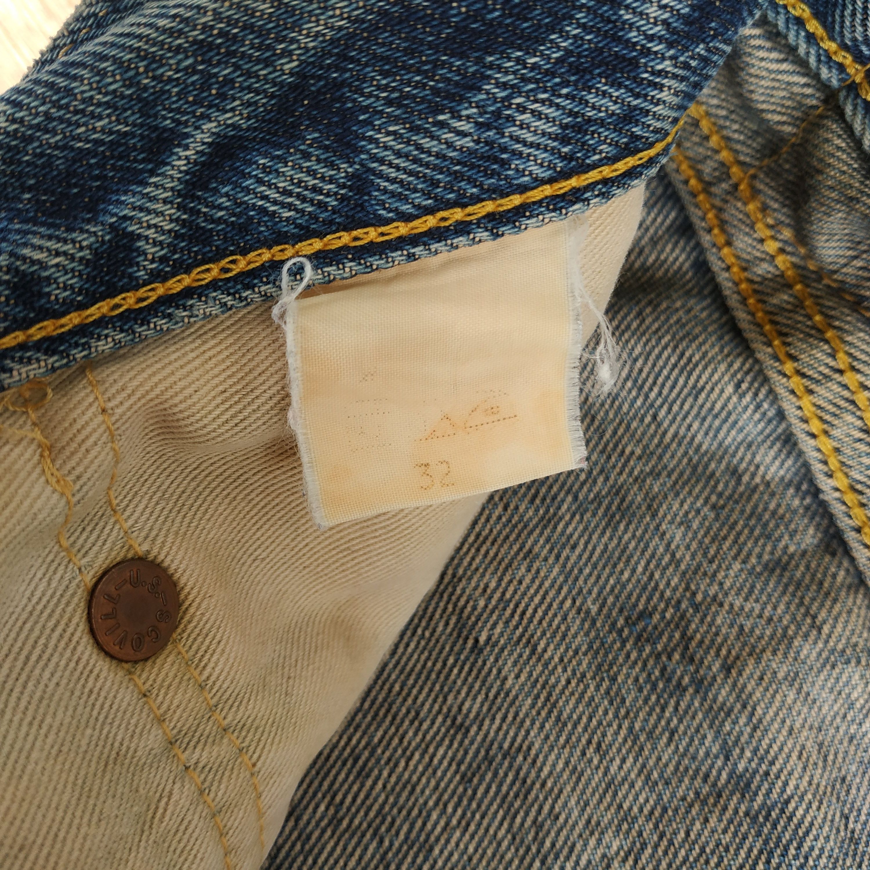 Japanese Brand × Vintage DENIM DISTRESSED VINTAGE SEWING CHOP O'alls SELVEDGE Size US 29 - 10 Thumbnail
