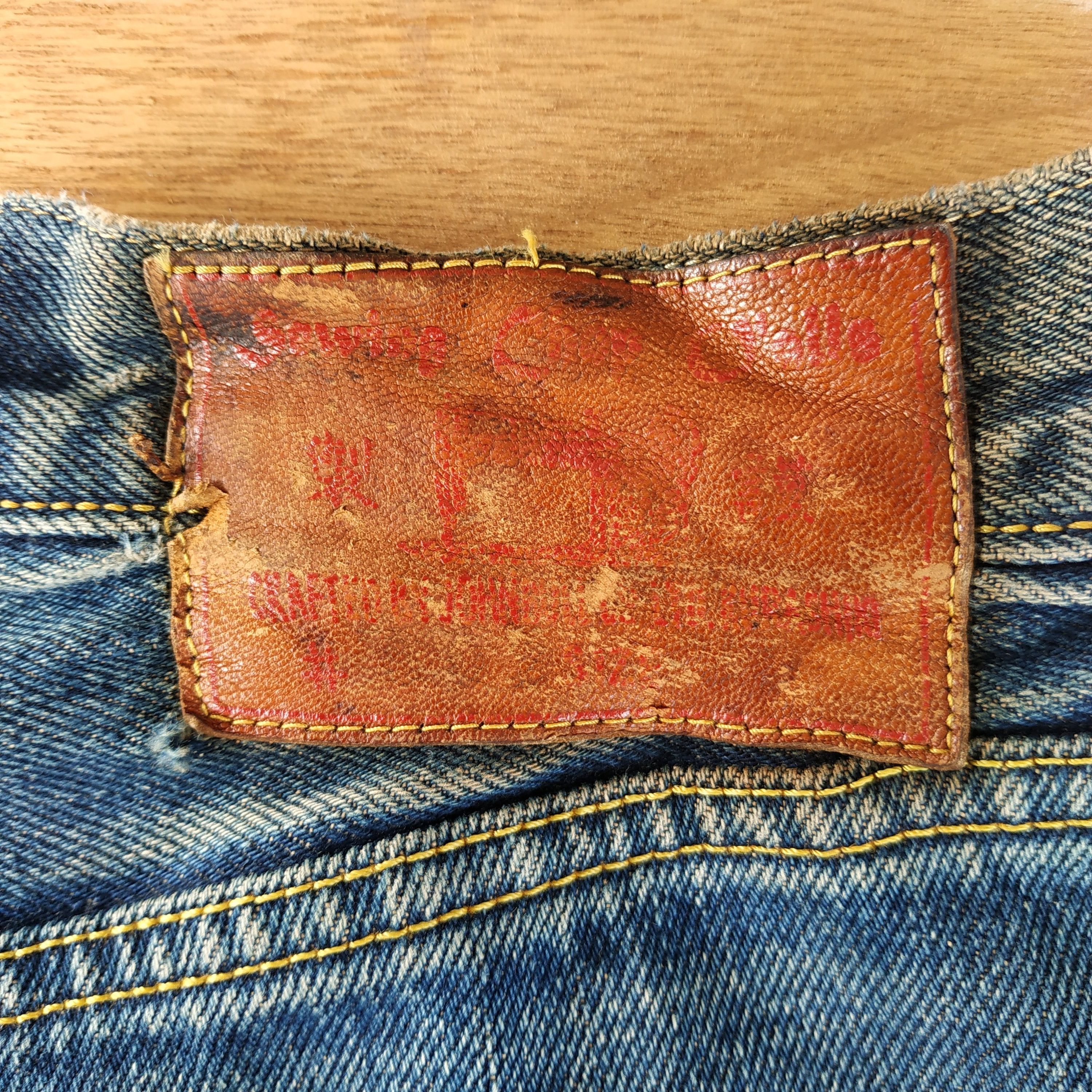 Japanese Brand × Vintage DENIM DISTRESSED VINTAGE SEWING CHOP O'alls SELVEDGE Size US 29 - 14 Thumbnail
