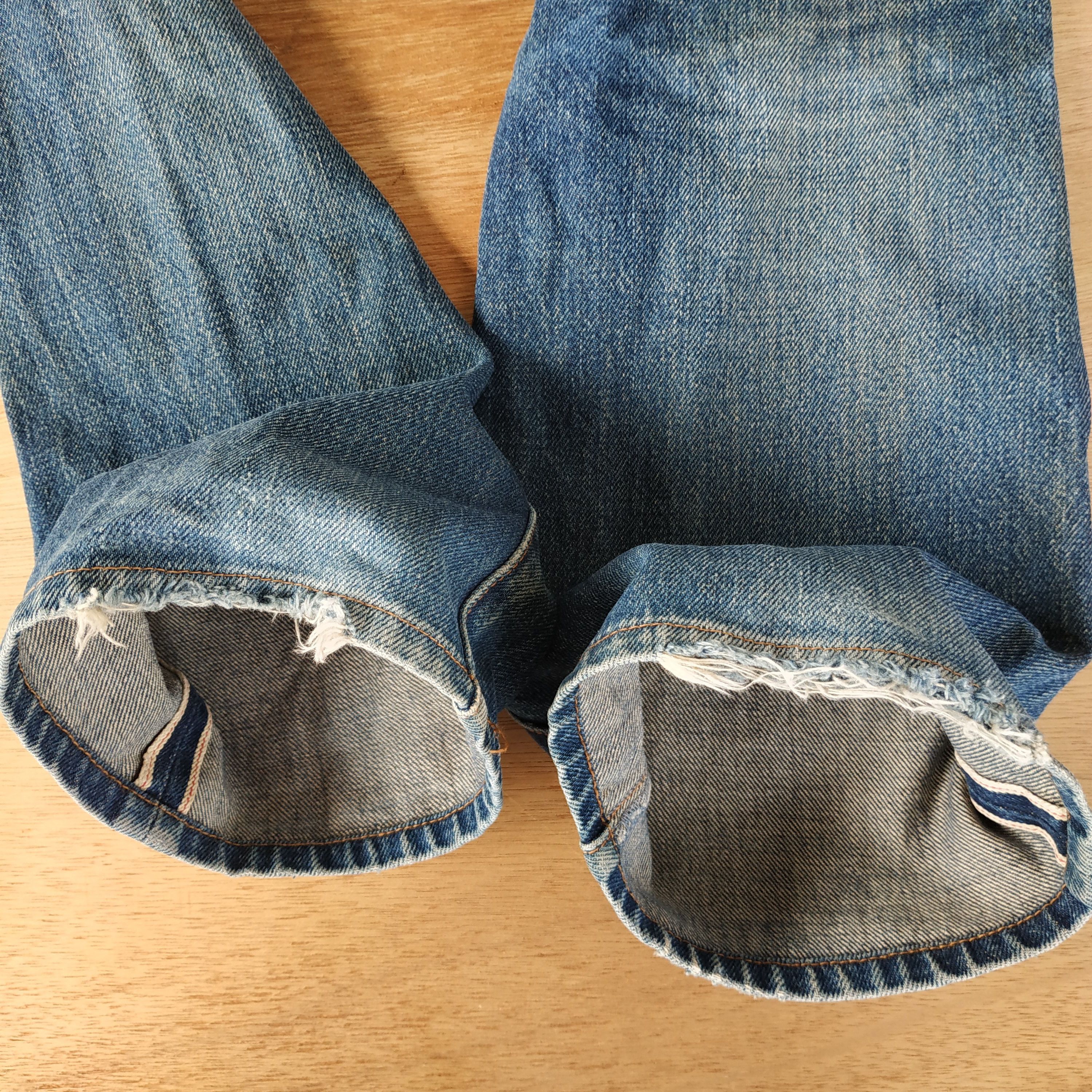 Japanese Brand × Vintage DENIM DISTRESSED VINTAGE SEWING CHOP O'alls SELVEDGE Size US 29 - 16 Thumbnail